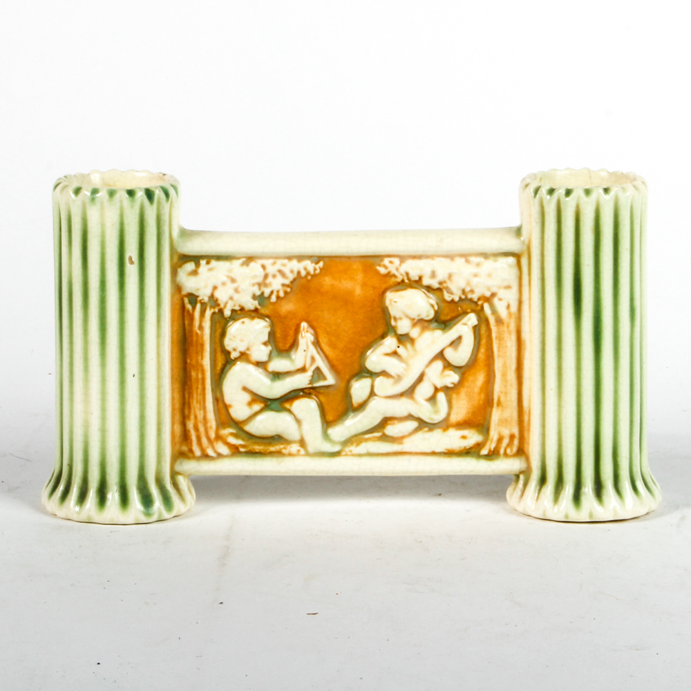 Antique Roseville "Donatello" Double Bud Vase