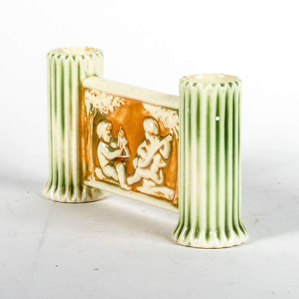 Antique Roseville "Donatello" Double Bud Vase