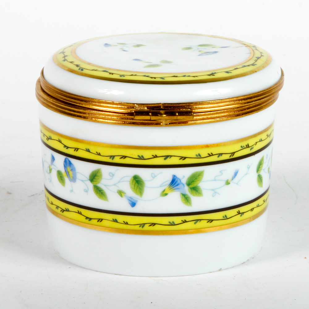 Raynaud Limoges Porcelain Trinket Boxes