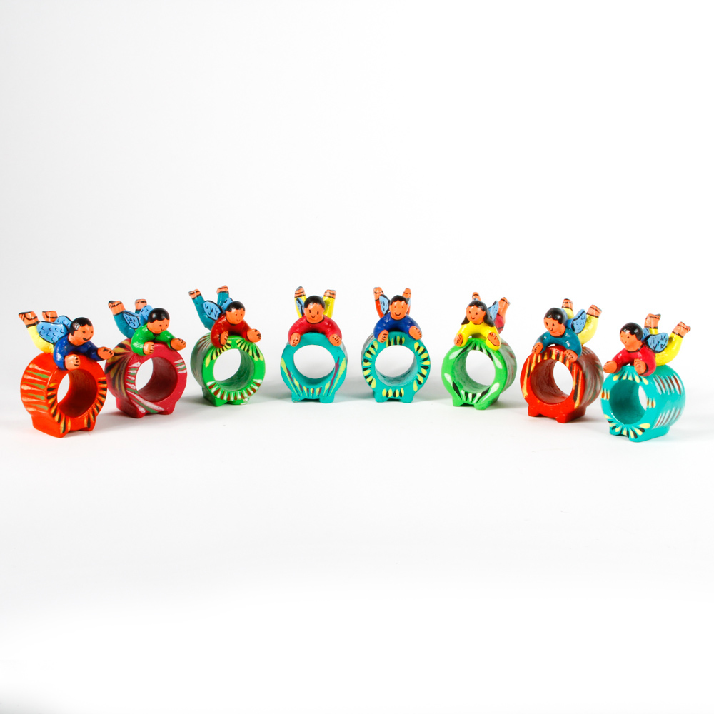 Handmade Manuel Lupe Ceramic Napkin Holder Set