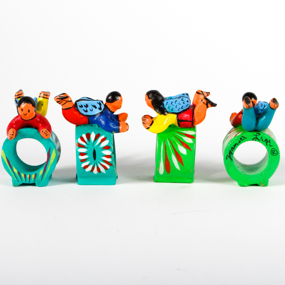 Handmade Manuel Lupe Ceramic Napkin Holder Set