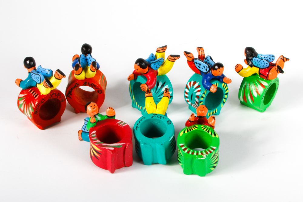 Handmade Manuel Lupe Ceramic Napkin Holder Set
