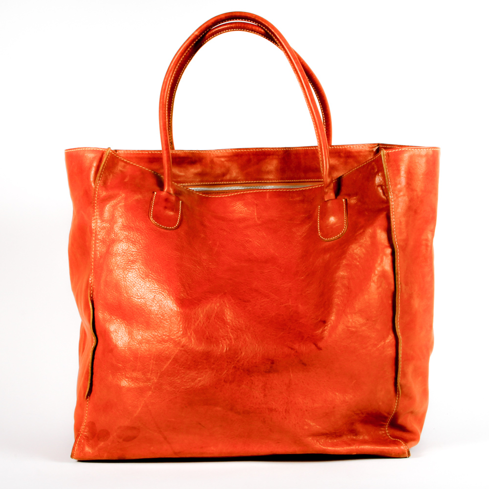 Barney's New York Leather Tote Bag