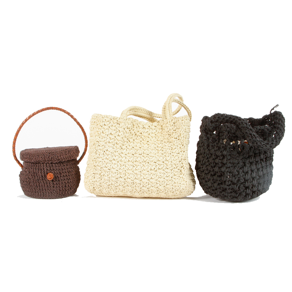 Collection of Crocheted Style Handbags Including Carrie Forbes