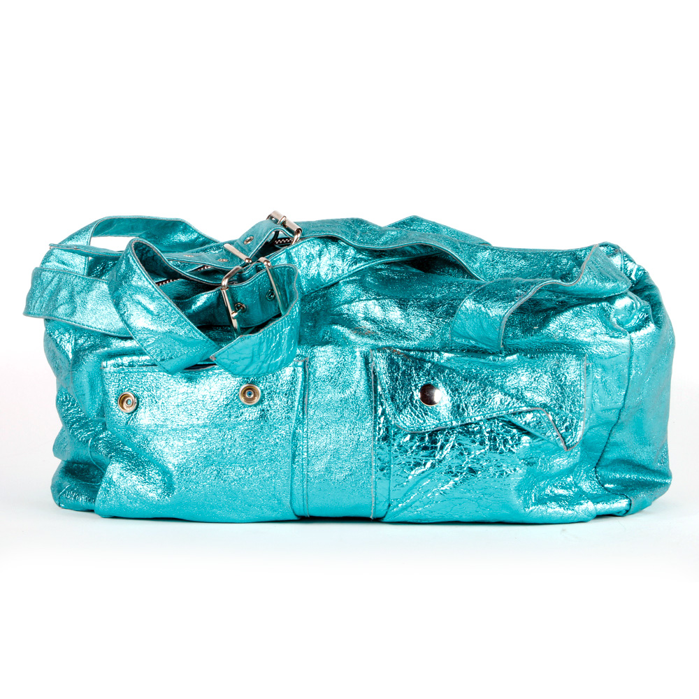 Metallic Finish Totes Featuring Carlos Fachi