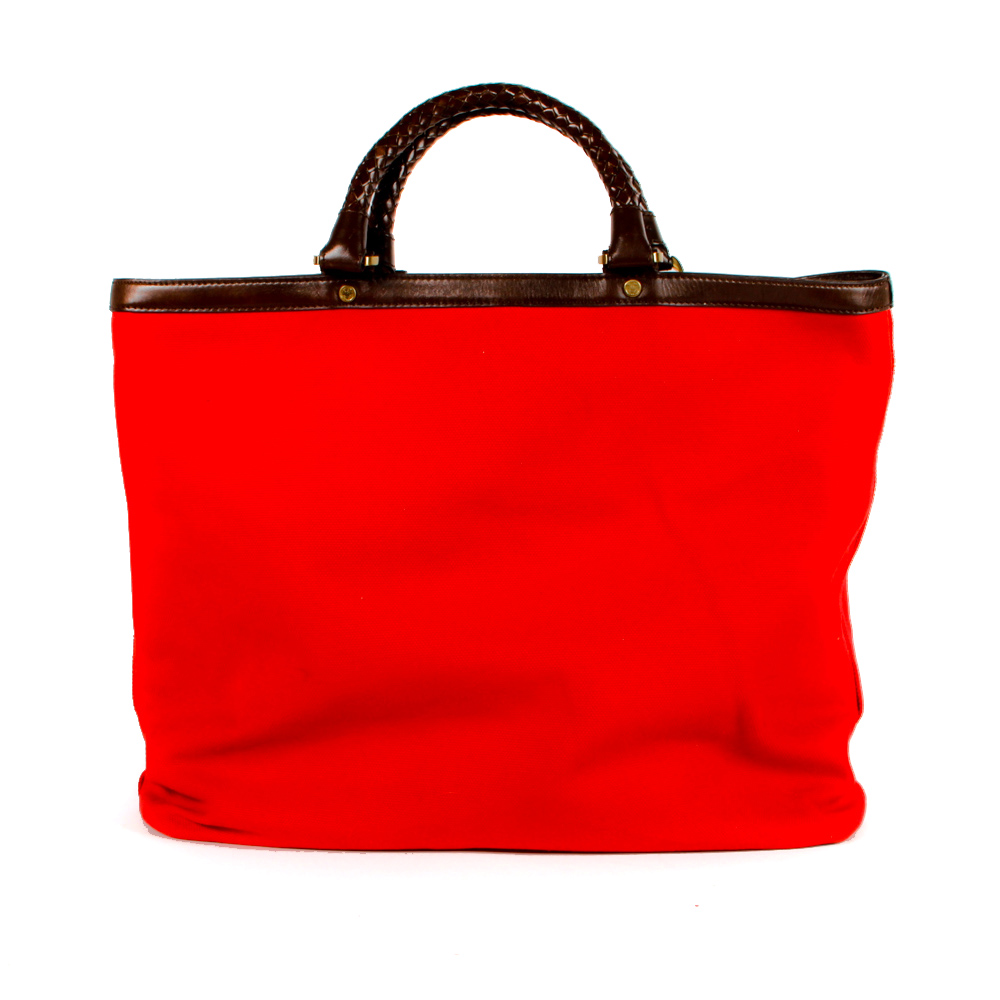 Cole Haan Red Leather Tote Bag