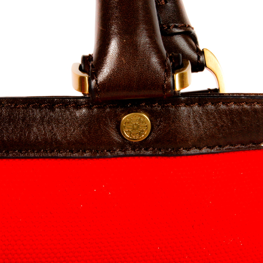Cole Haan Red Leather Tote Bag