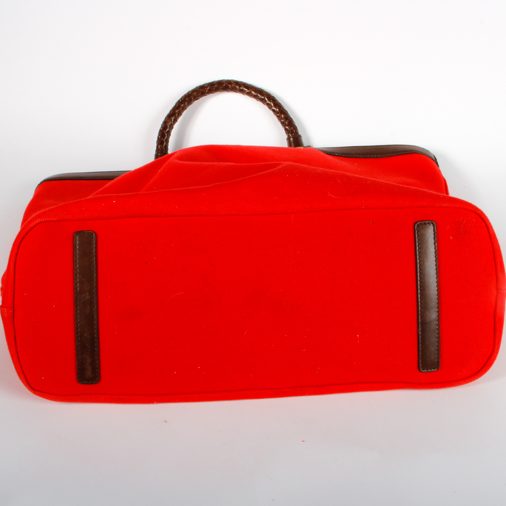 Cole Haan Red Leather Tote Bag