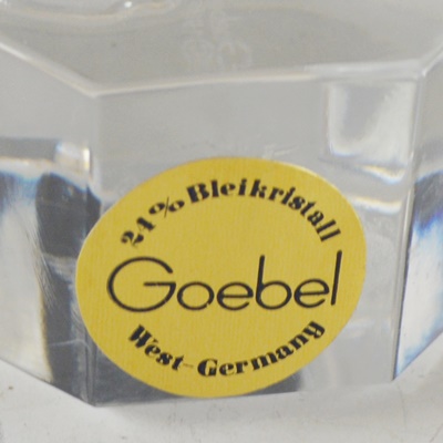 Goebel Frosted Cherub and Elephant Paperweight Figurines