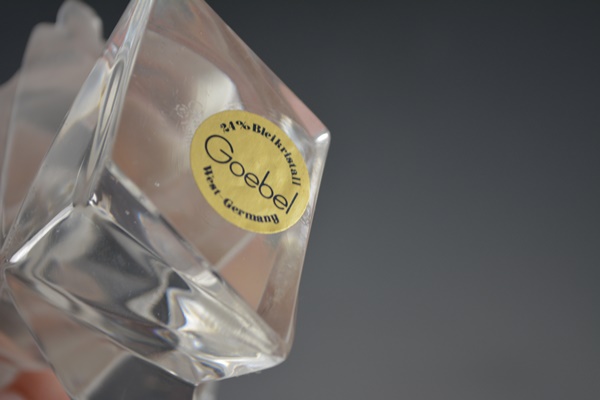 Goebel Frosted Cherub and Elephant Paperweight Figurines