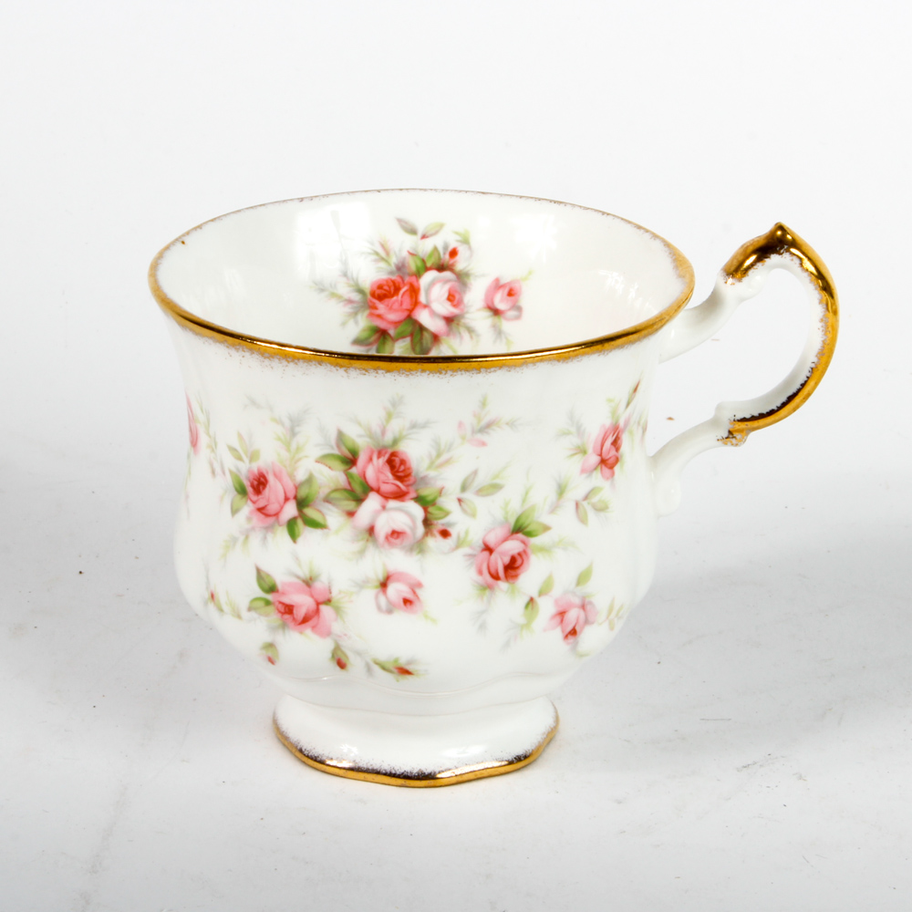 Teacups and Saucers Featuring Royal Albert "Victorian Rose"