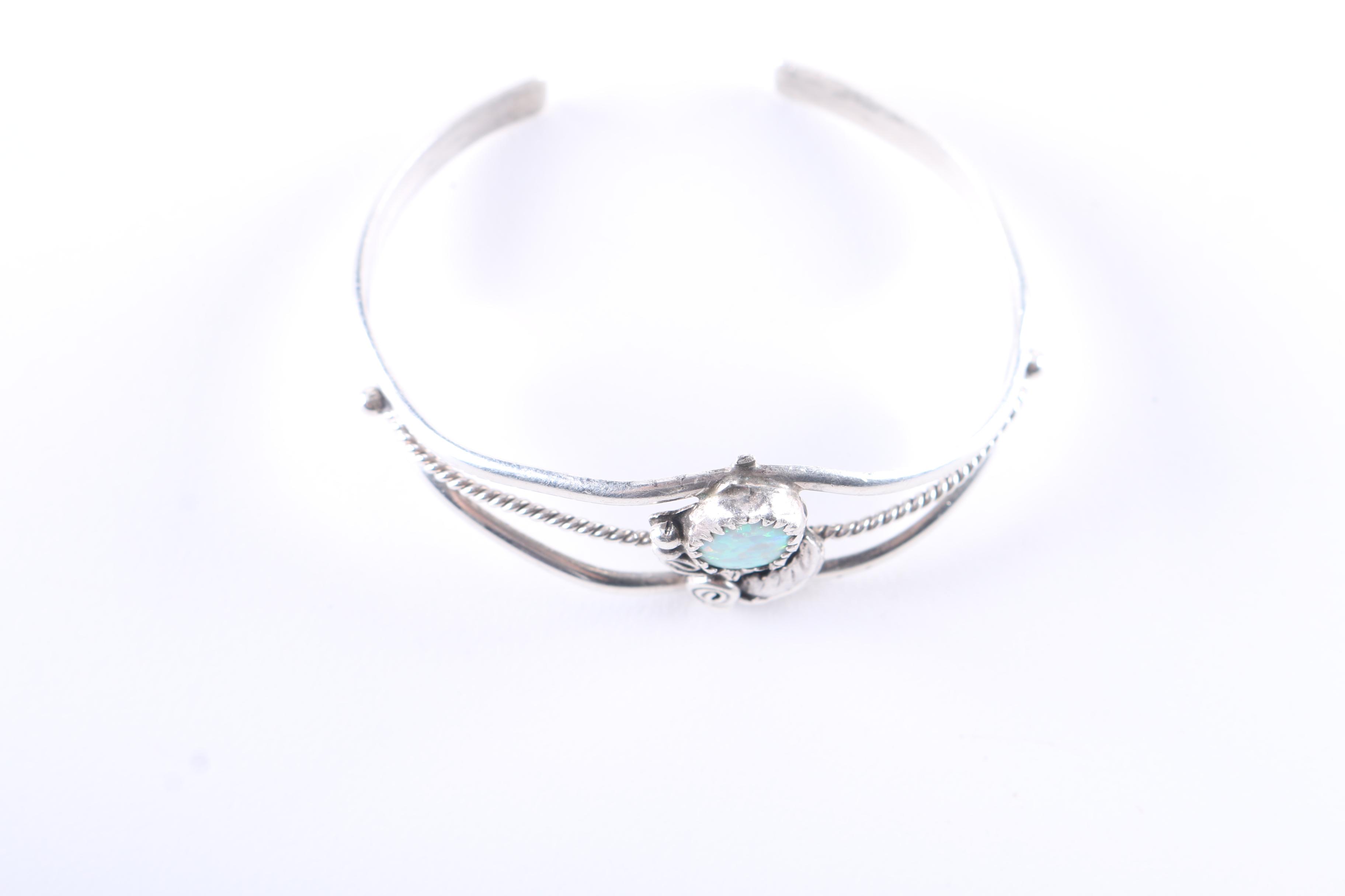 Sterling Silver Bracelets Featuring William Tsosie Coral Cuff