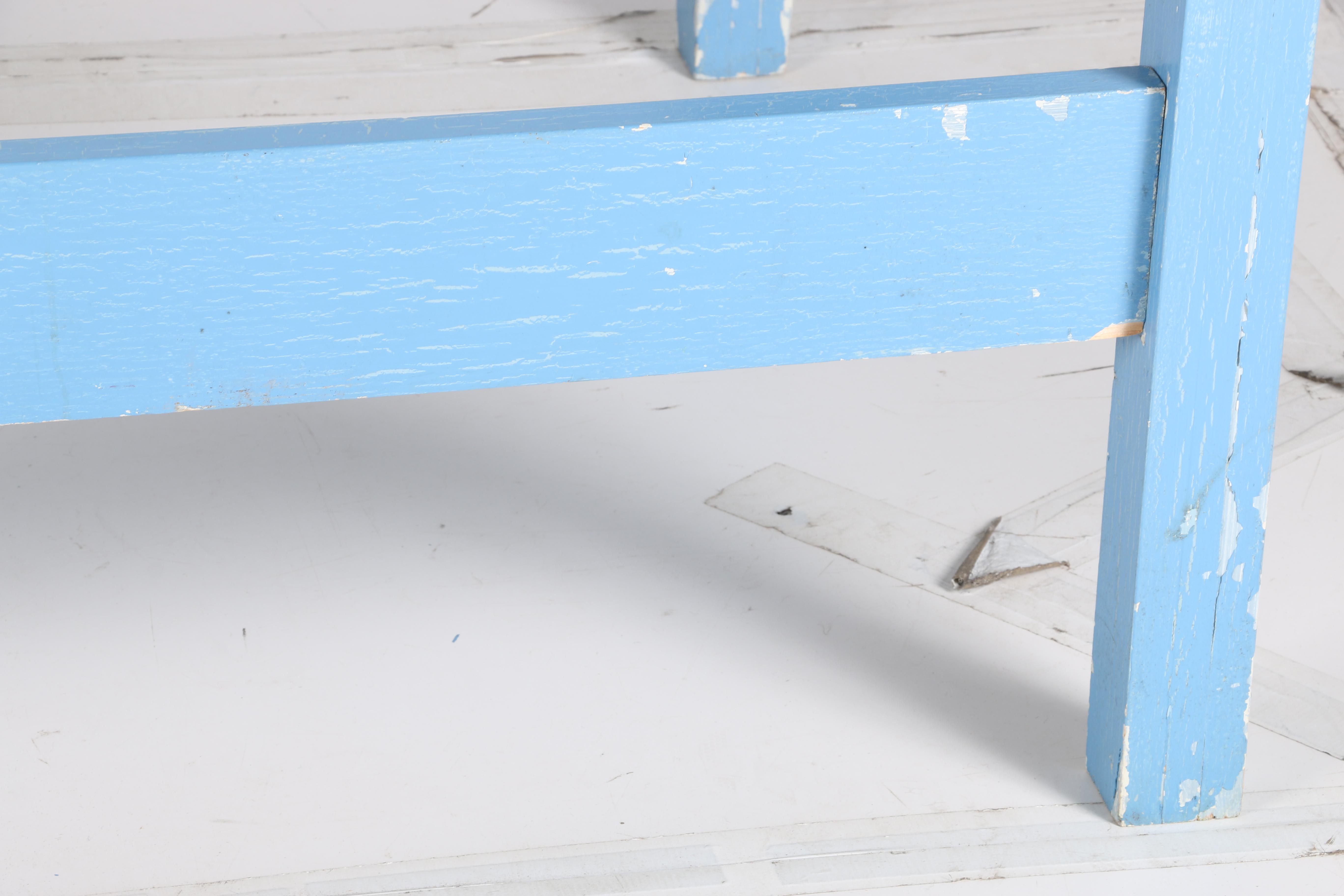 Hand-Painted Child's Bed and Wall Shelf by William Eastburn