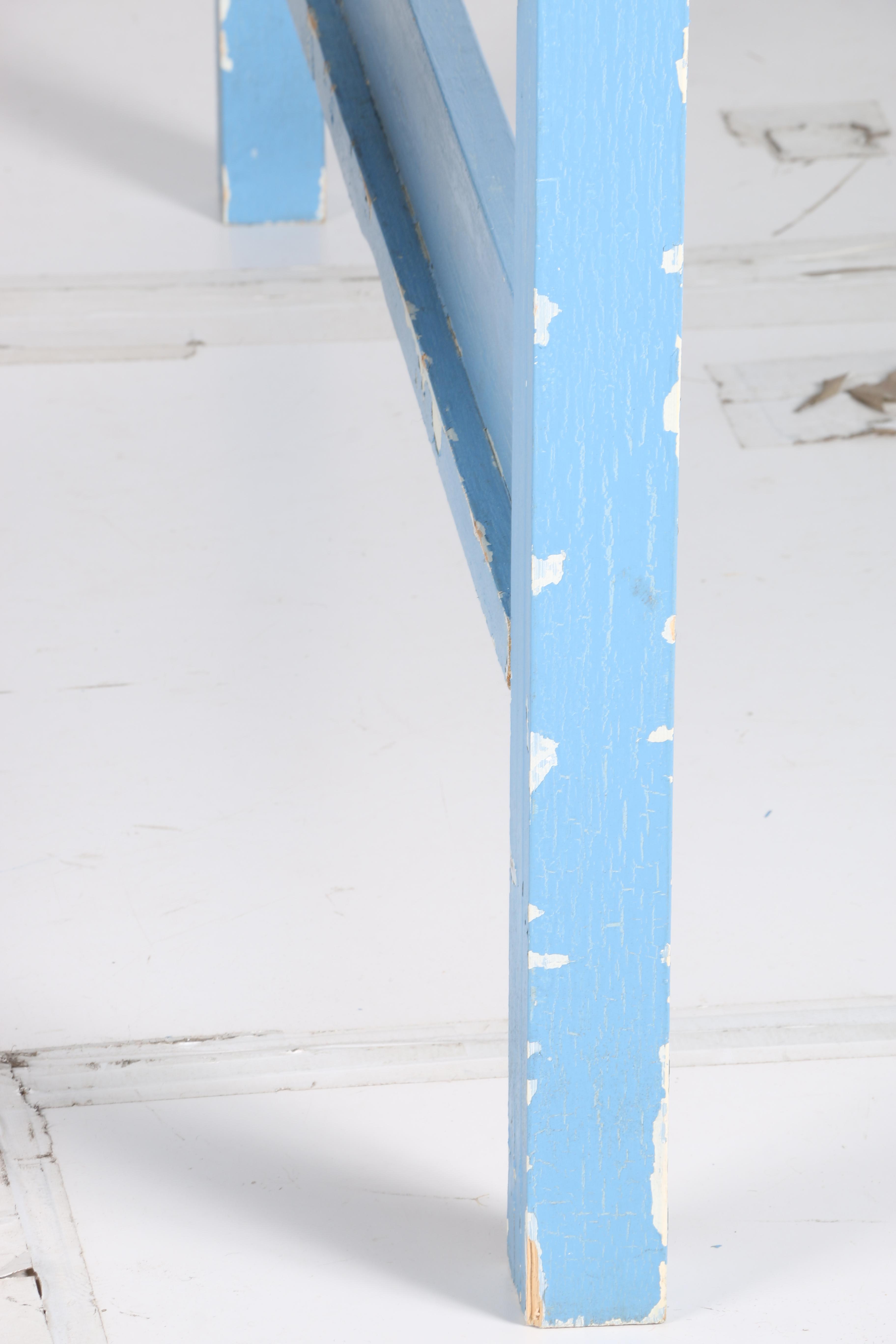 Hand-Painted Child's Bed and Wall Shelf by William Eastburn