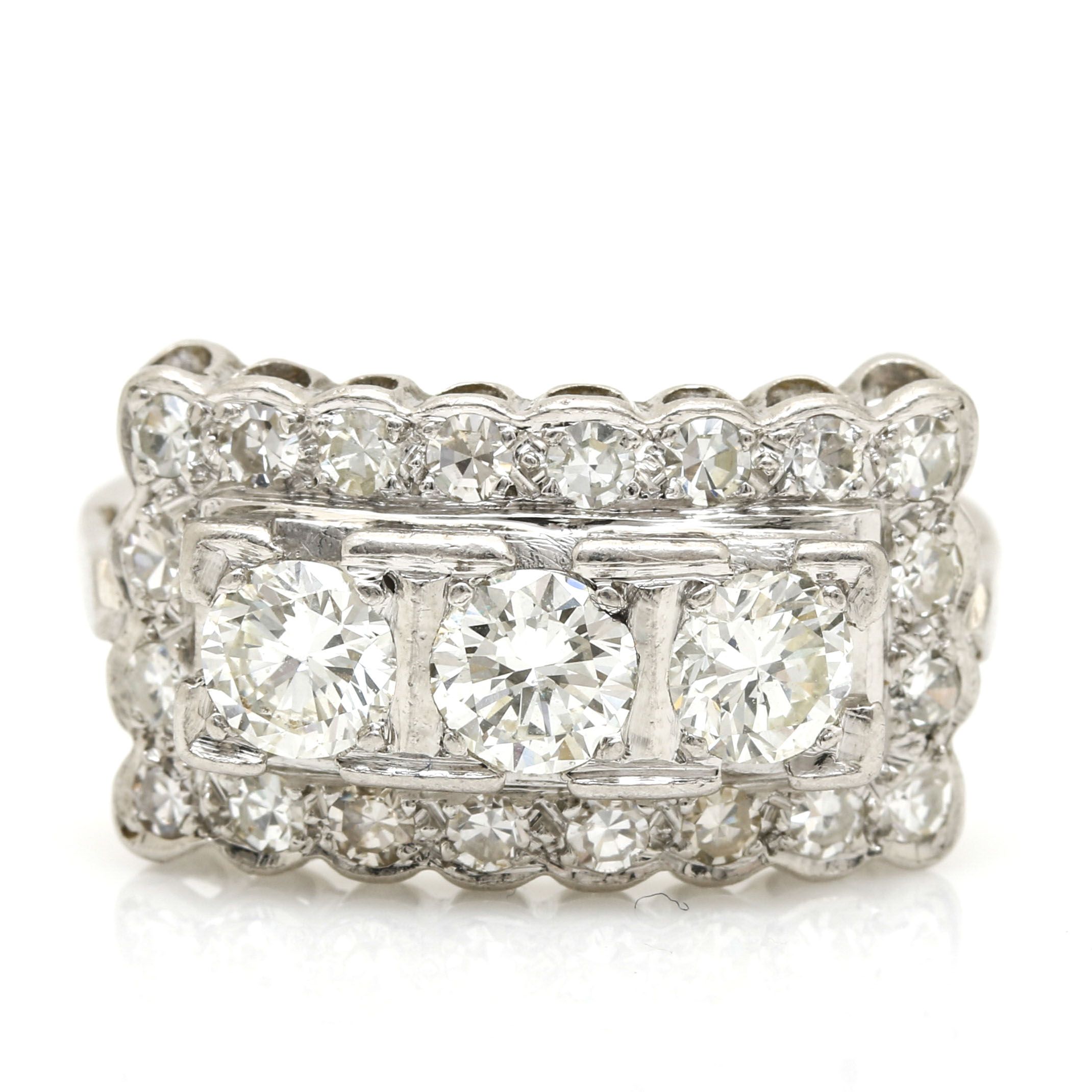 Platinum and Palladium 1.94 CTW Diamond Ring