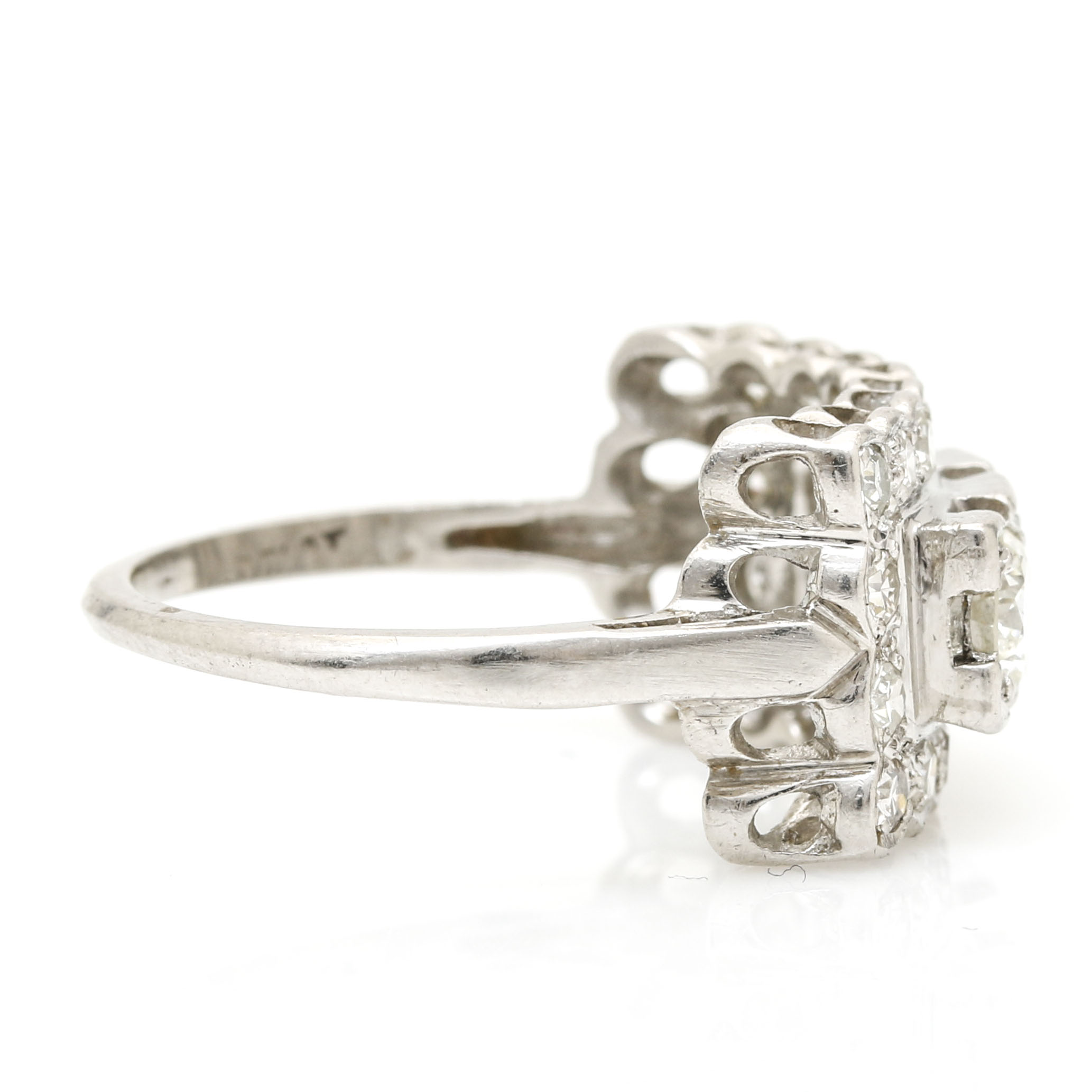 Platinum and Palladium 1.94 CTW Diamond Ring