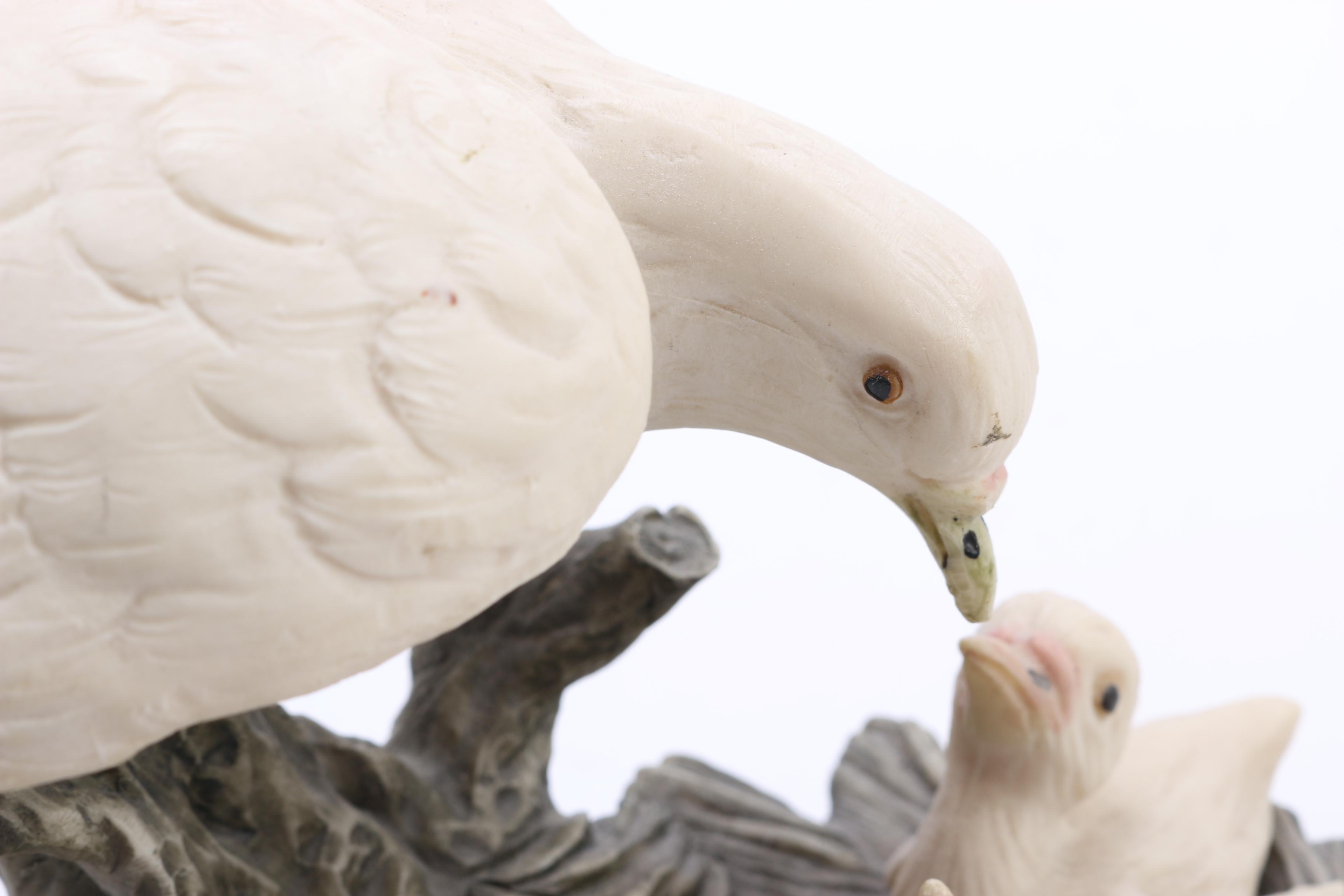 Dove With Hatchlings Figurine