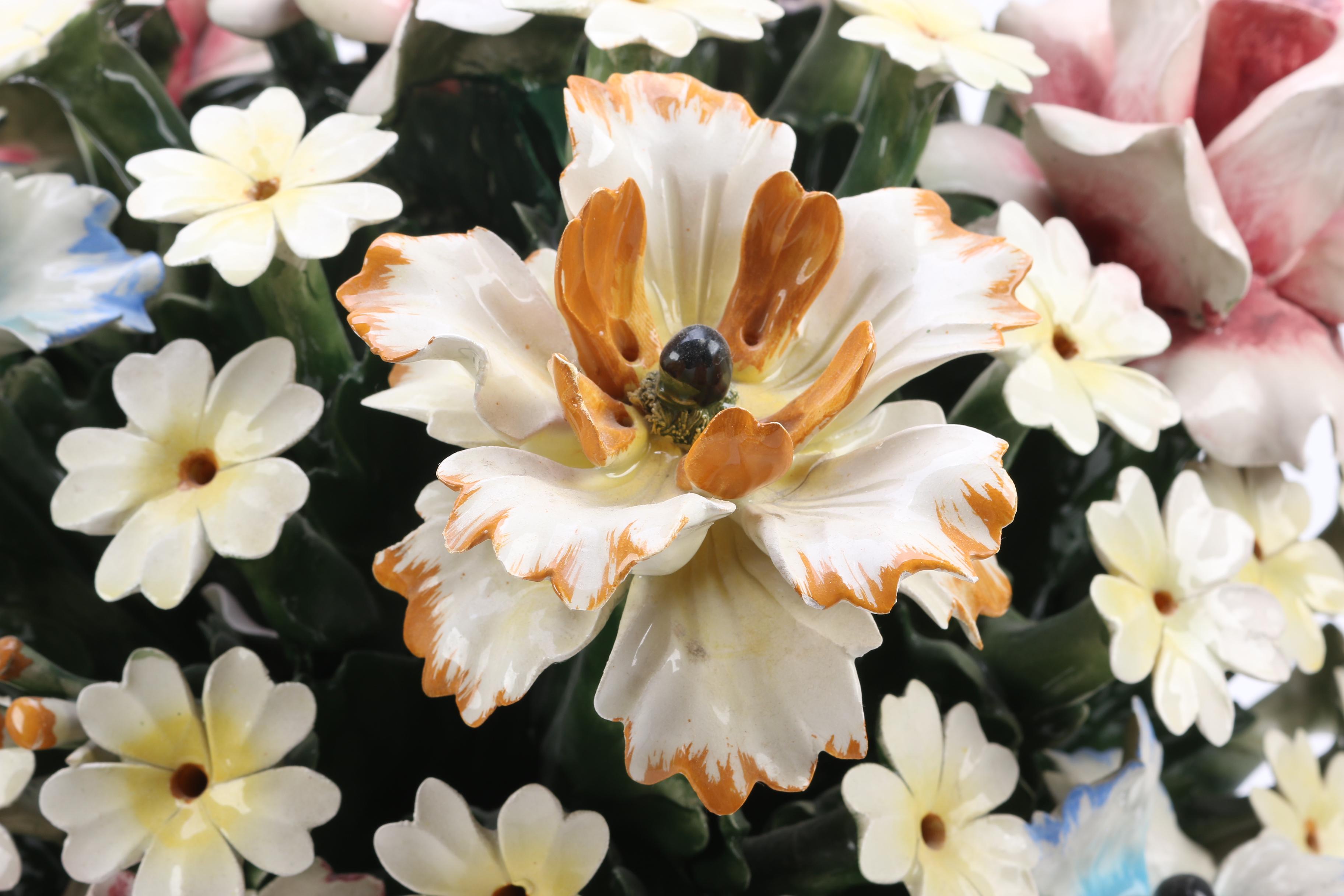 Capodimonte Porcelain Floral Bouquets