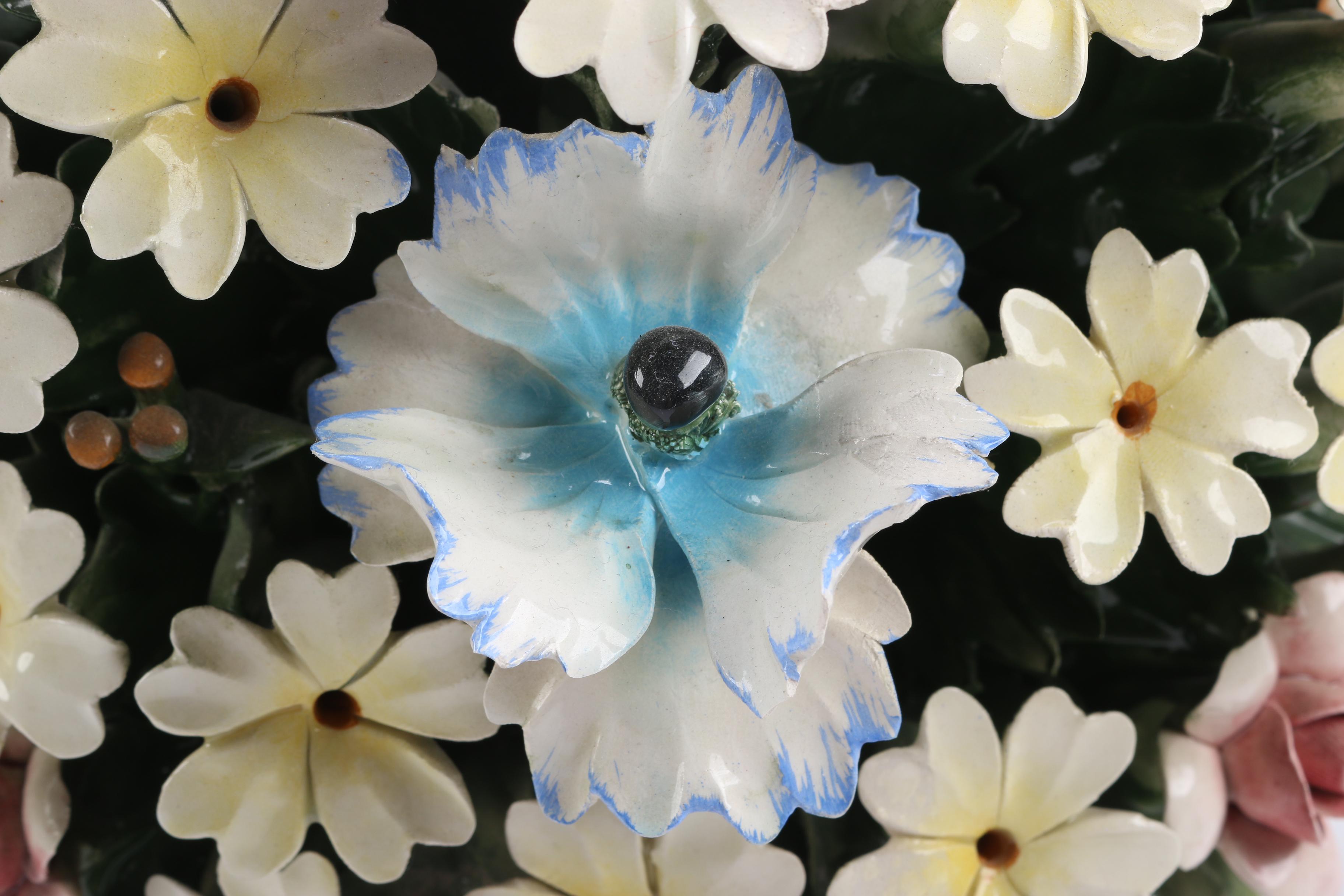 Capodimonte Porcelain Floral Bouquets