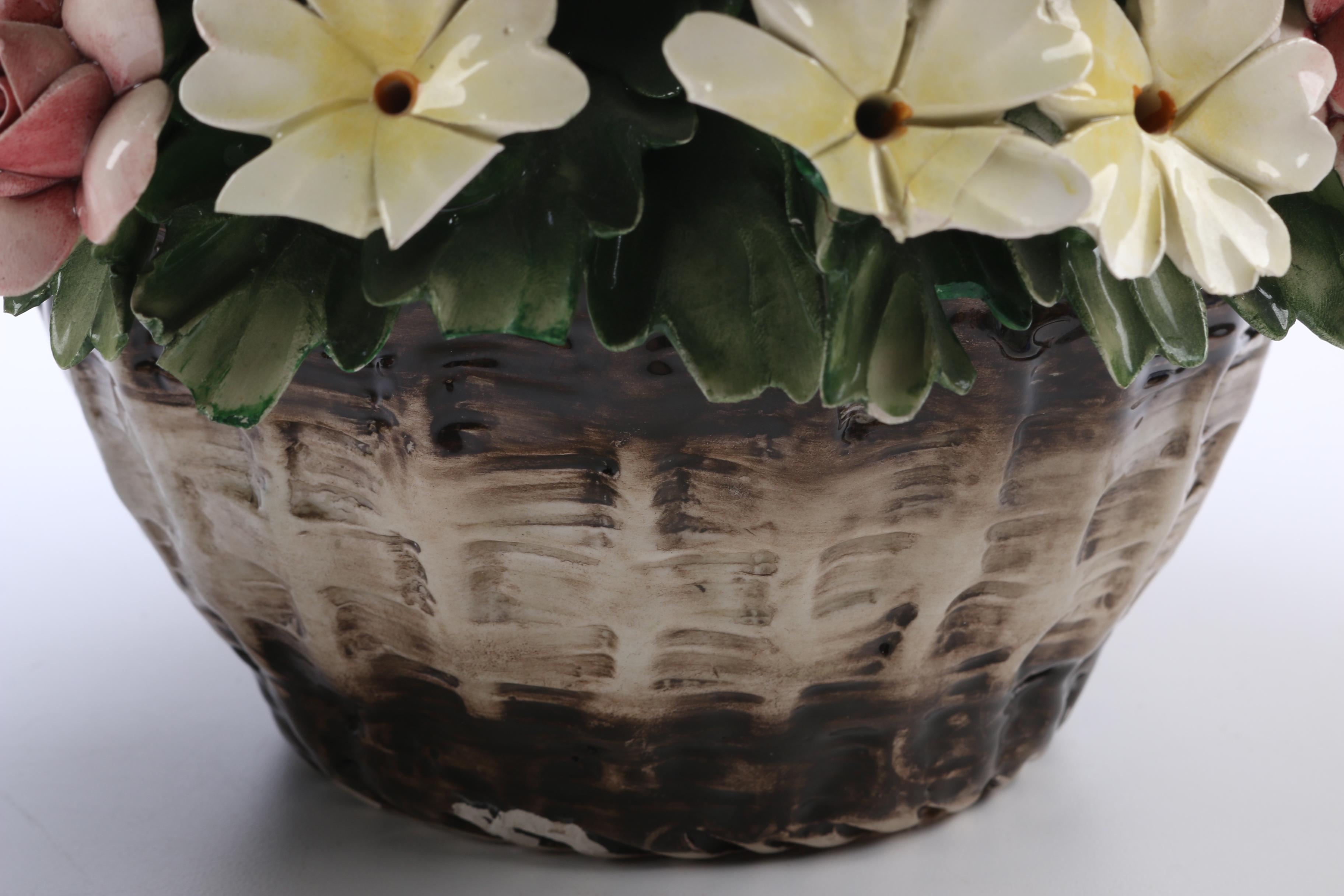 Capodimonte Porcelain Floral Bouquets