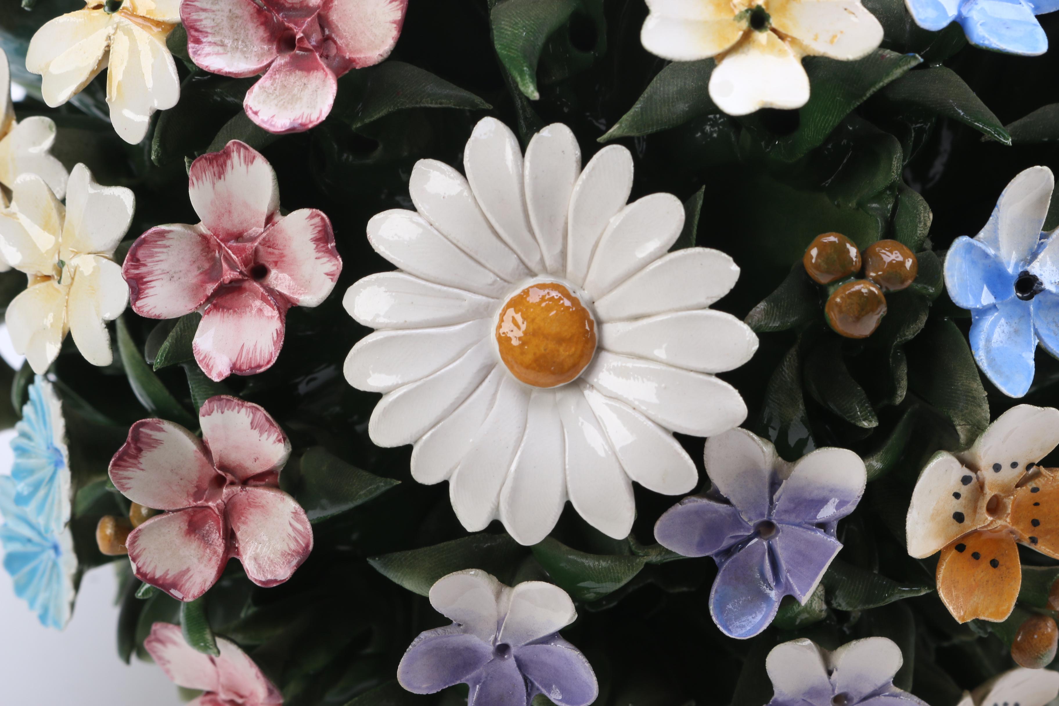 Capodimonte Porcelain Floral Bouquets