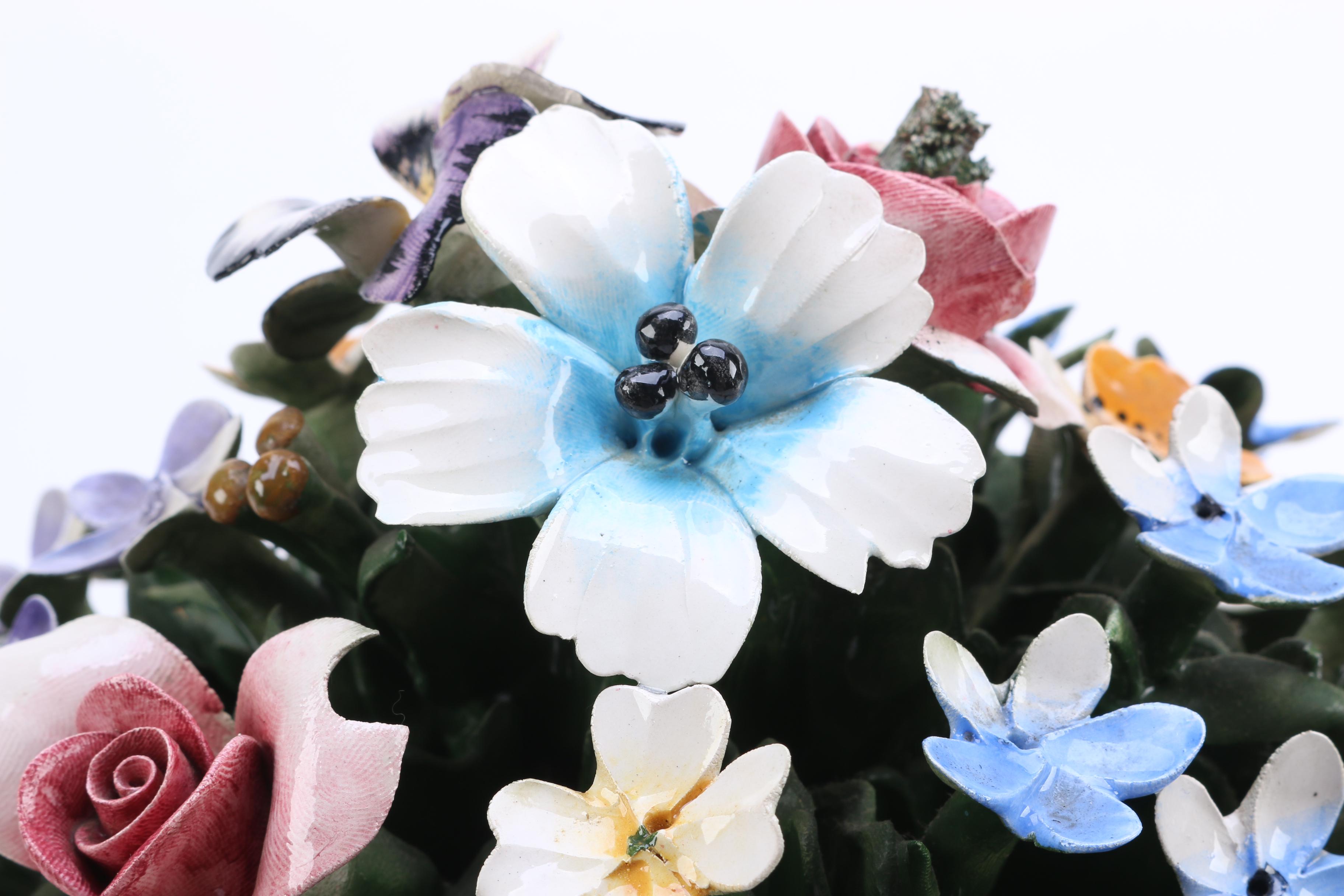 Capodimonte Porcelain Floral Bouquets