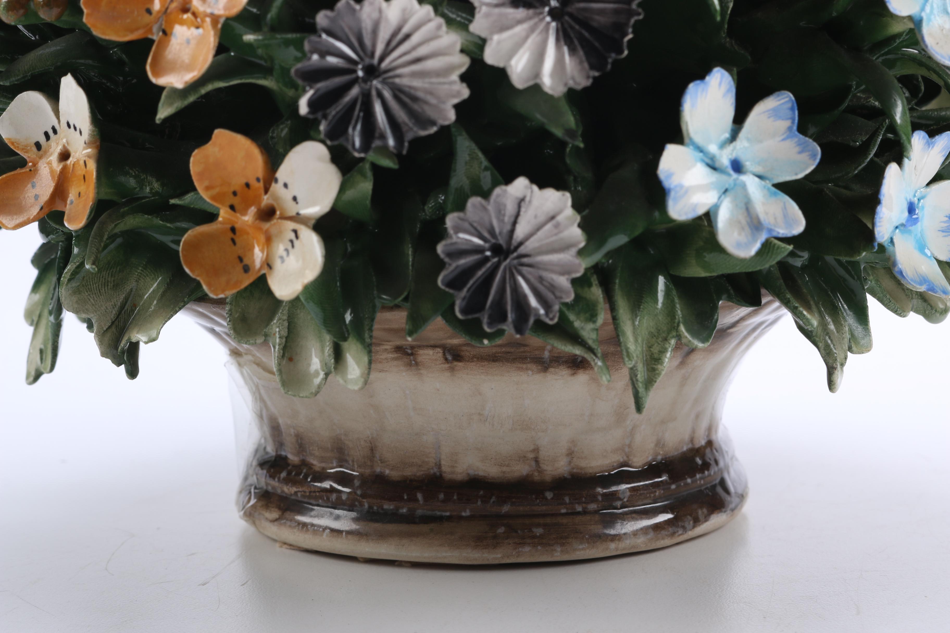 Capodimonte Porcelain Floral Bouquets