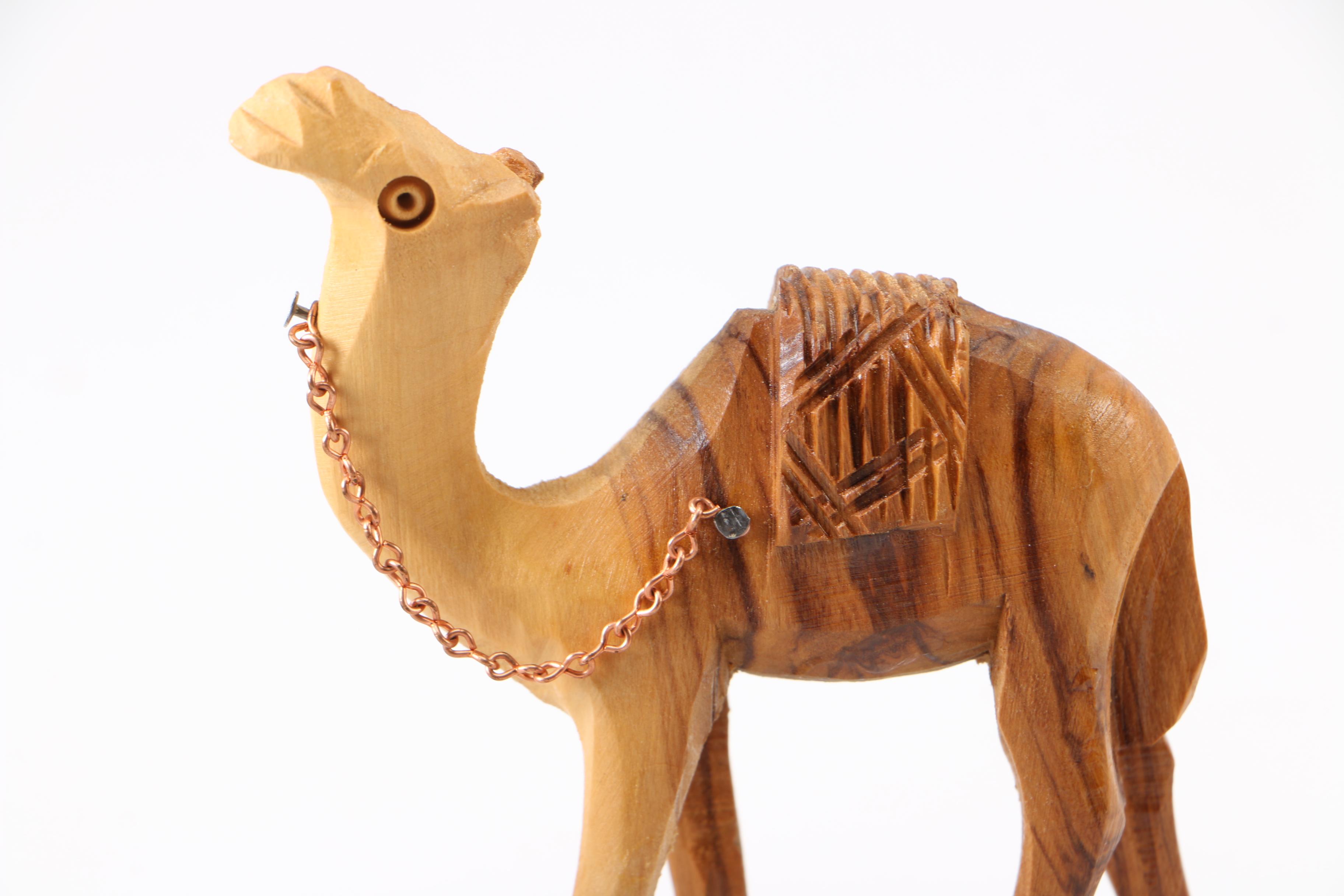 Wooden Manger Nativity Scene and Figurines