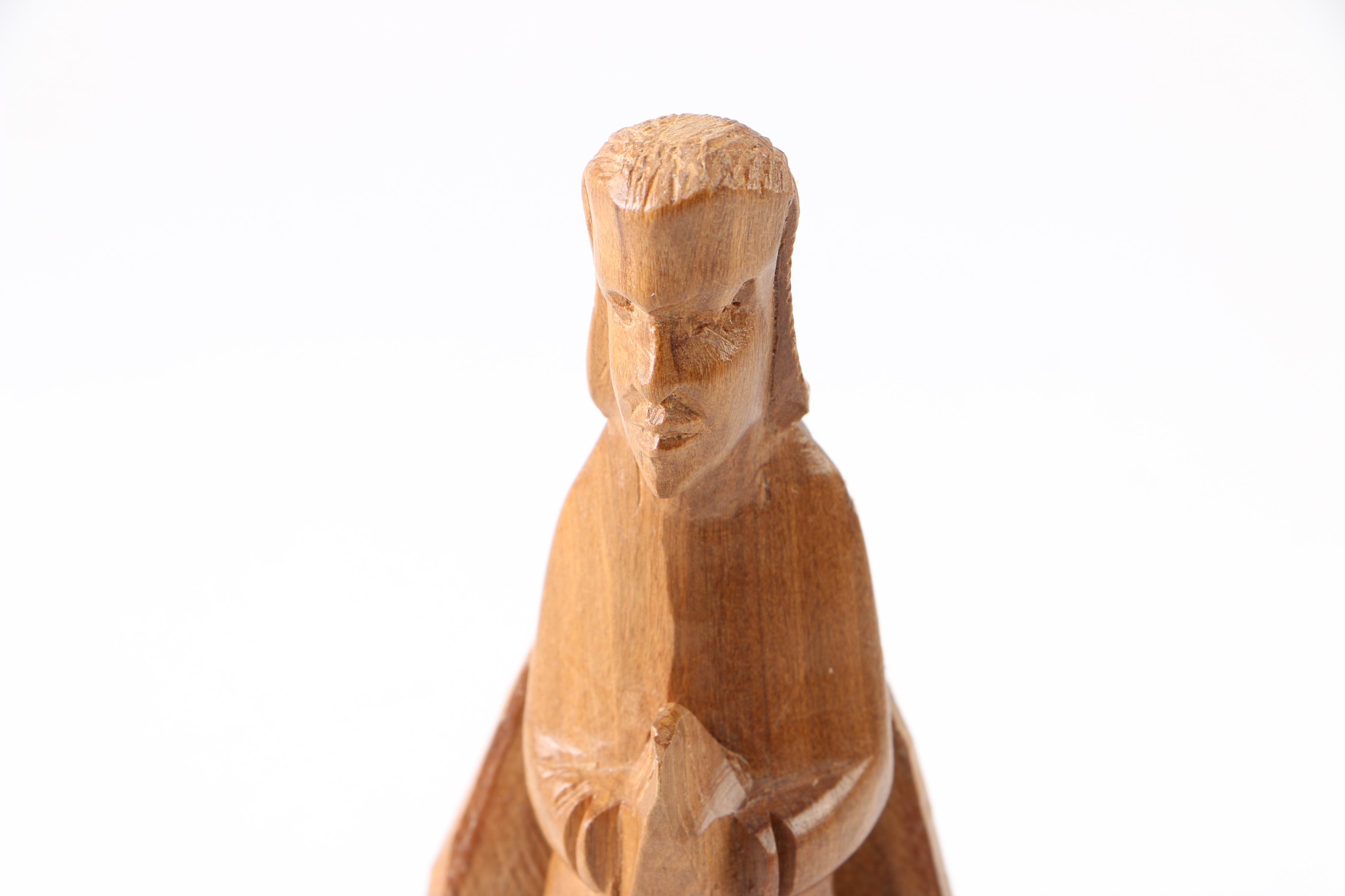 Wooden Manger Nativity Scene and Figurines