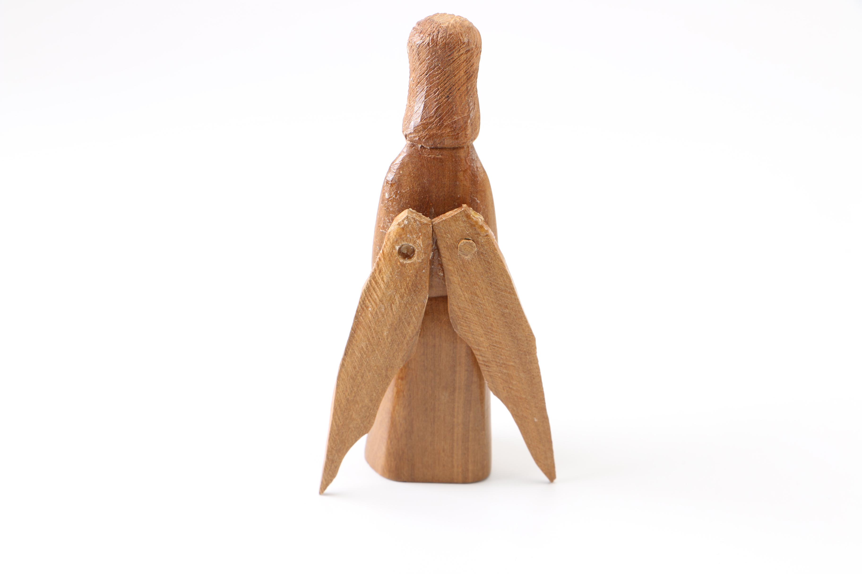 Wooden Manger Nativity Scene and Figurines