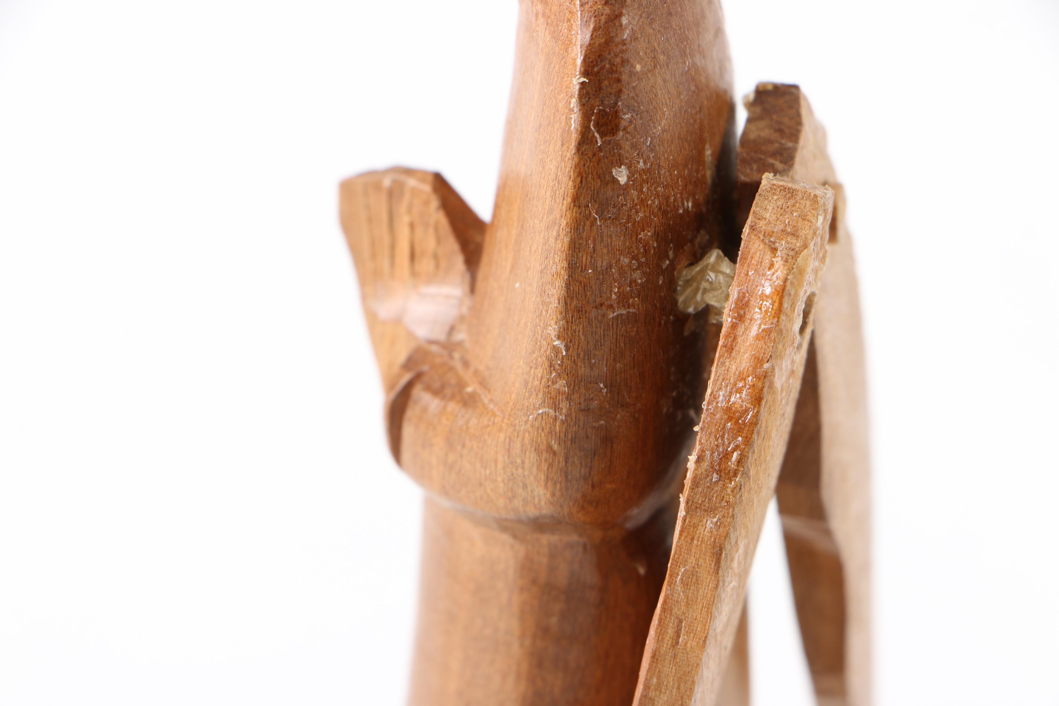 Wooden Manger Nativity Scene and Figurines