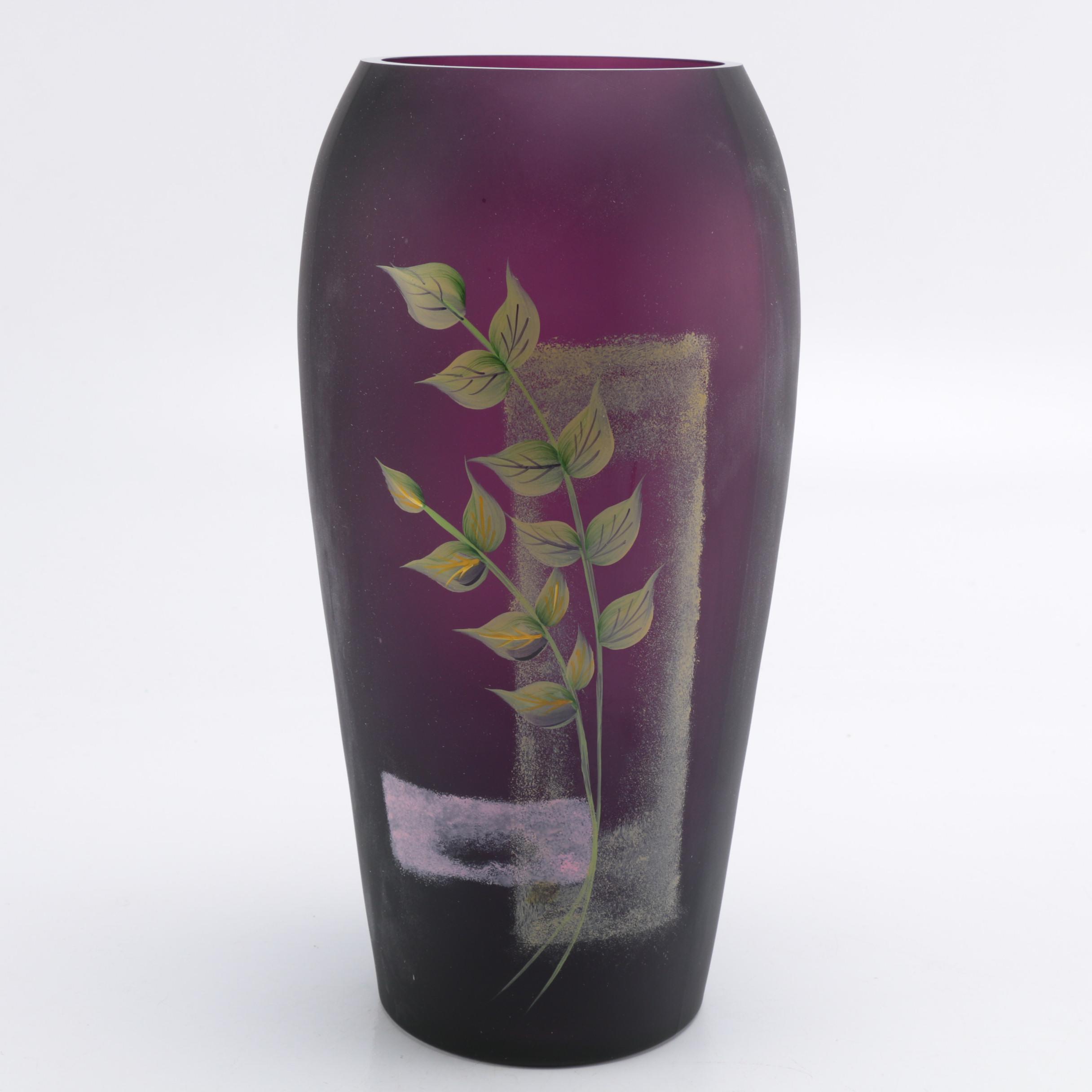 Fenton Purple Glass Vase