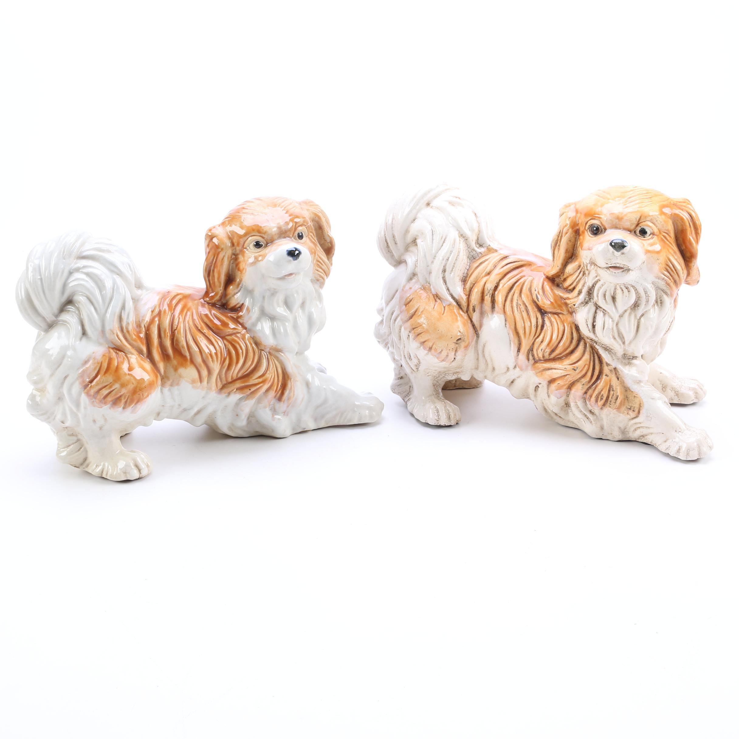 Ceramic King Charles Spaniel Figurines