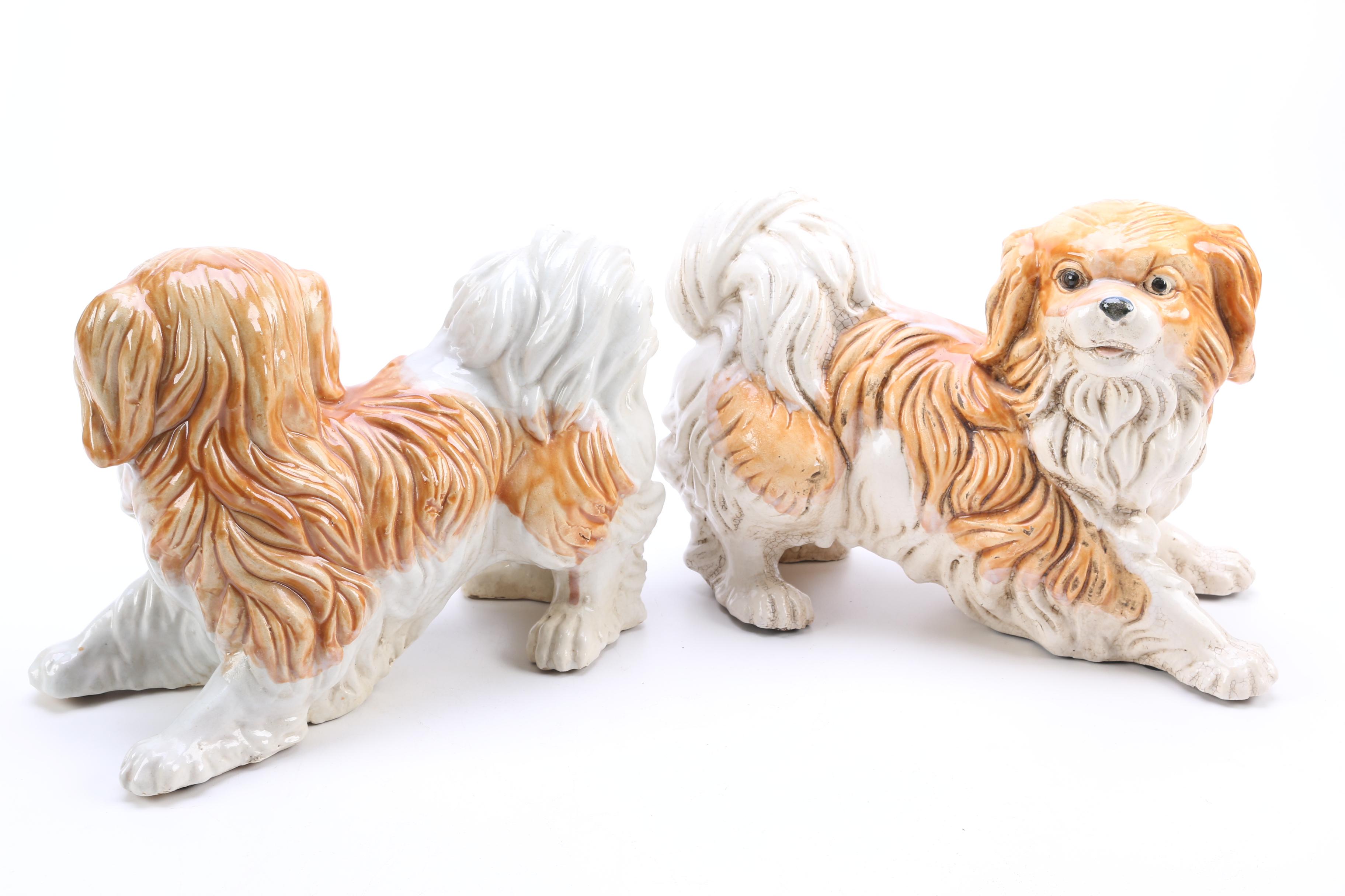 Ceramic King Charles Spaniel Figurines