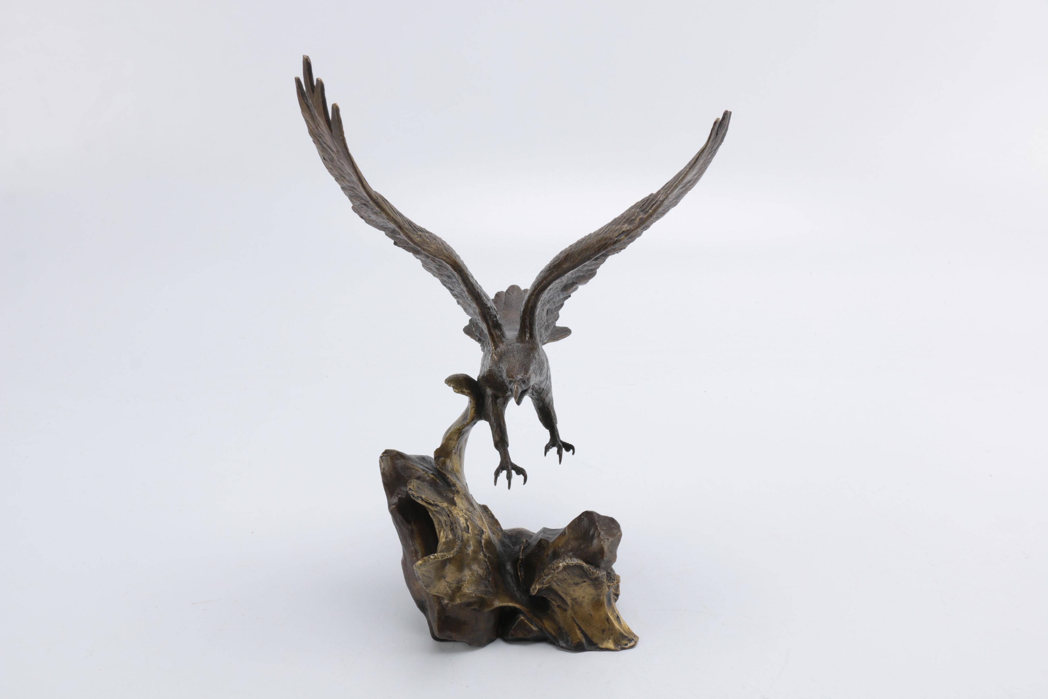 Ronald Van Ruyckevelt Solid Bronze Eagle Figurines