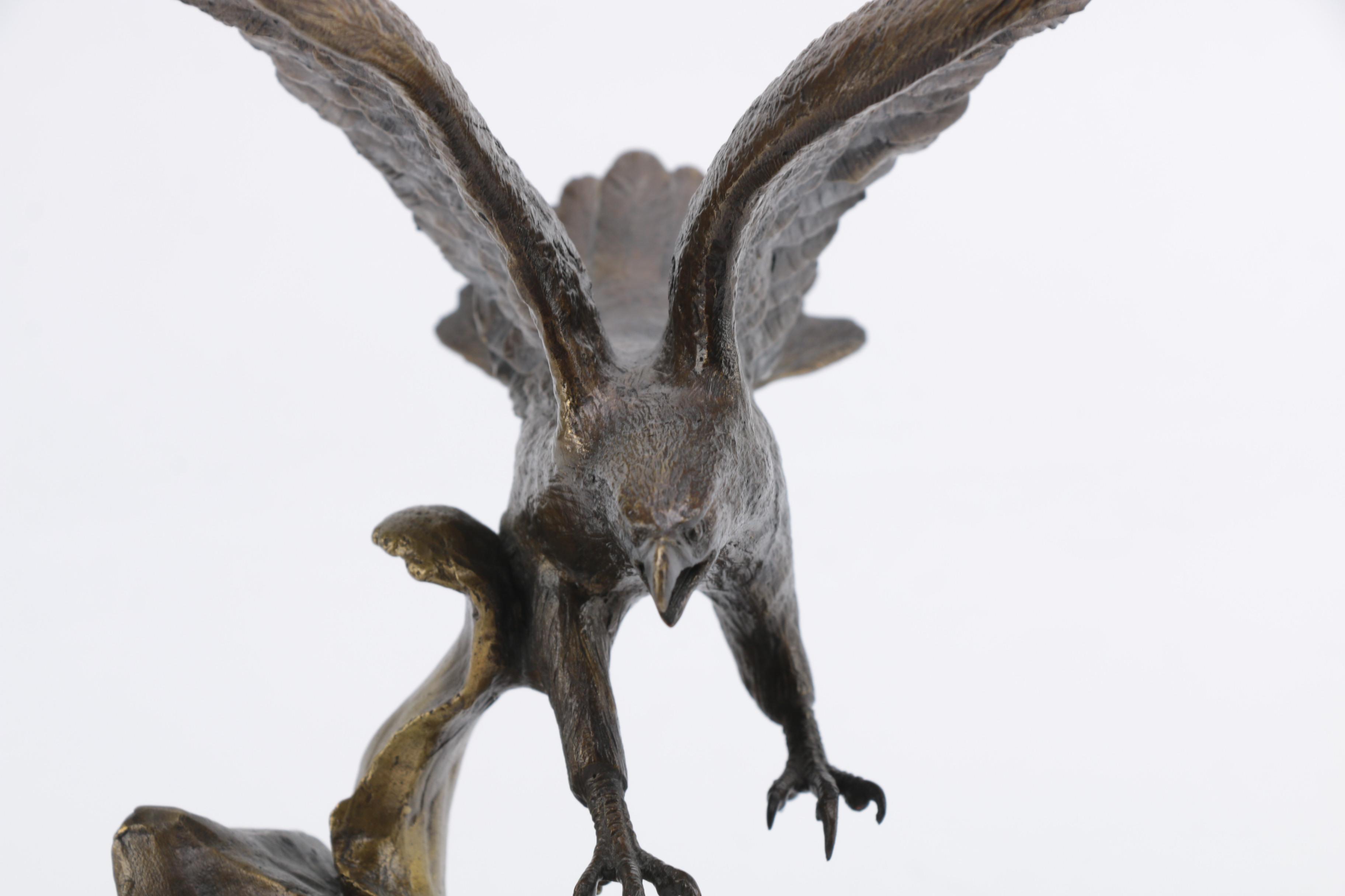 Ronald Van Ruyckevelt Solid Bronze Eagle Figurines