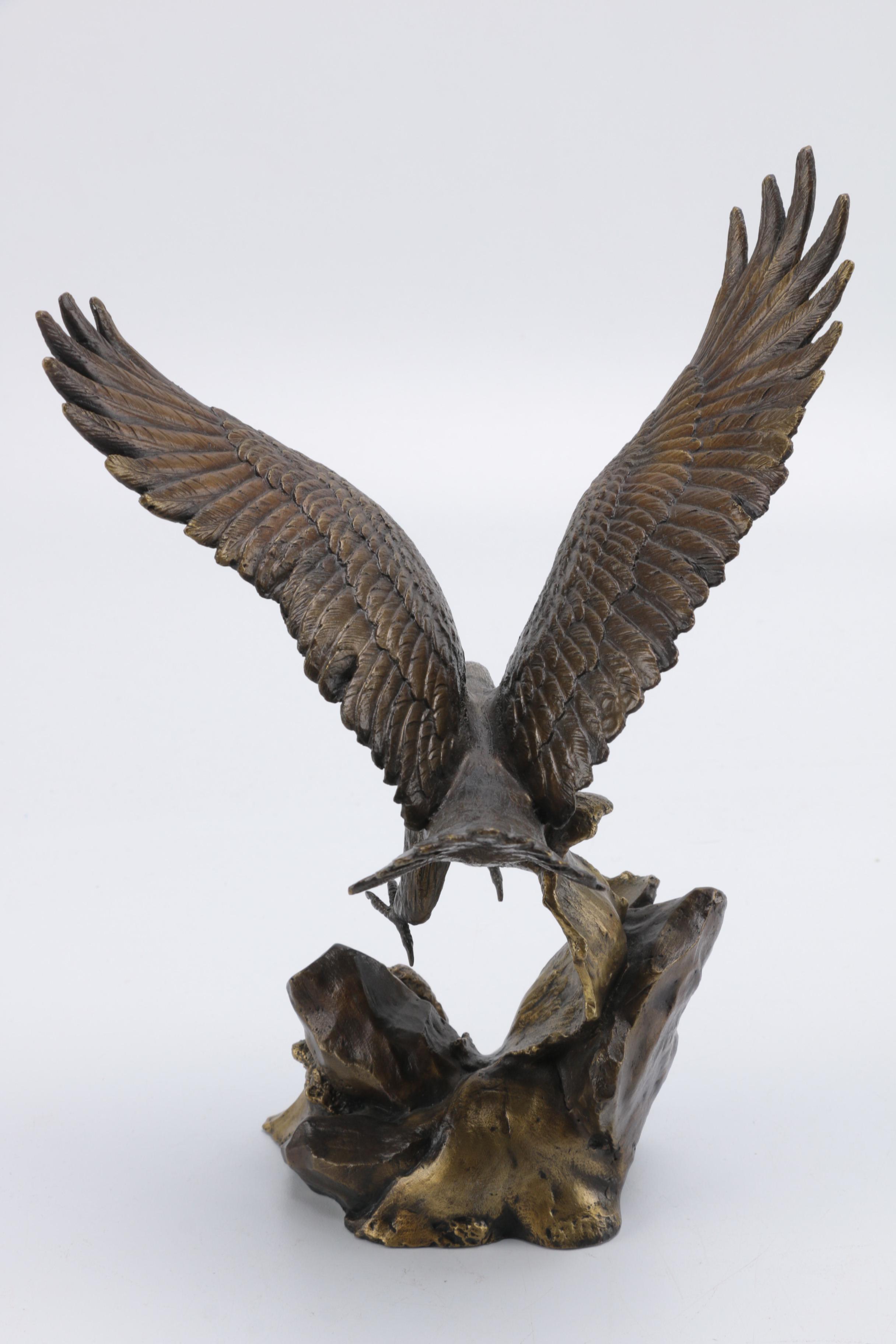 Ronald Van Ruyckevelt Solid Bronze Eagle Figurines