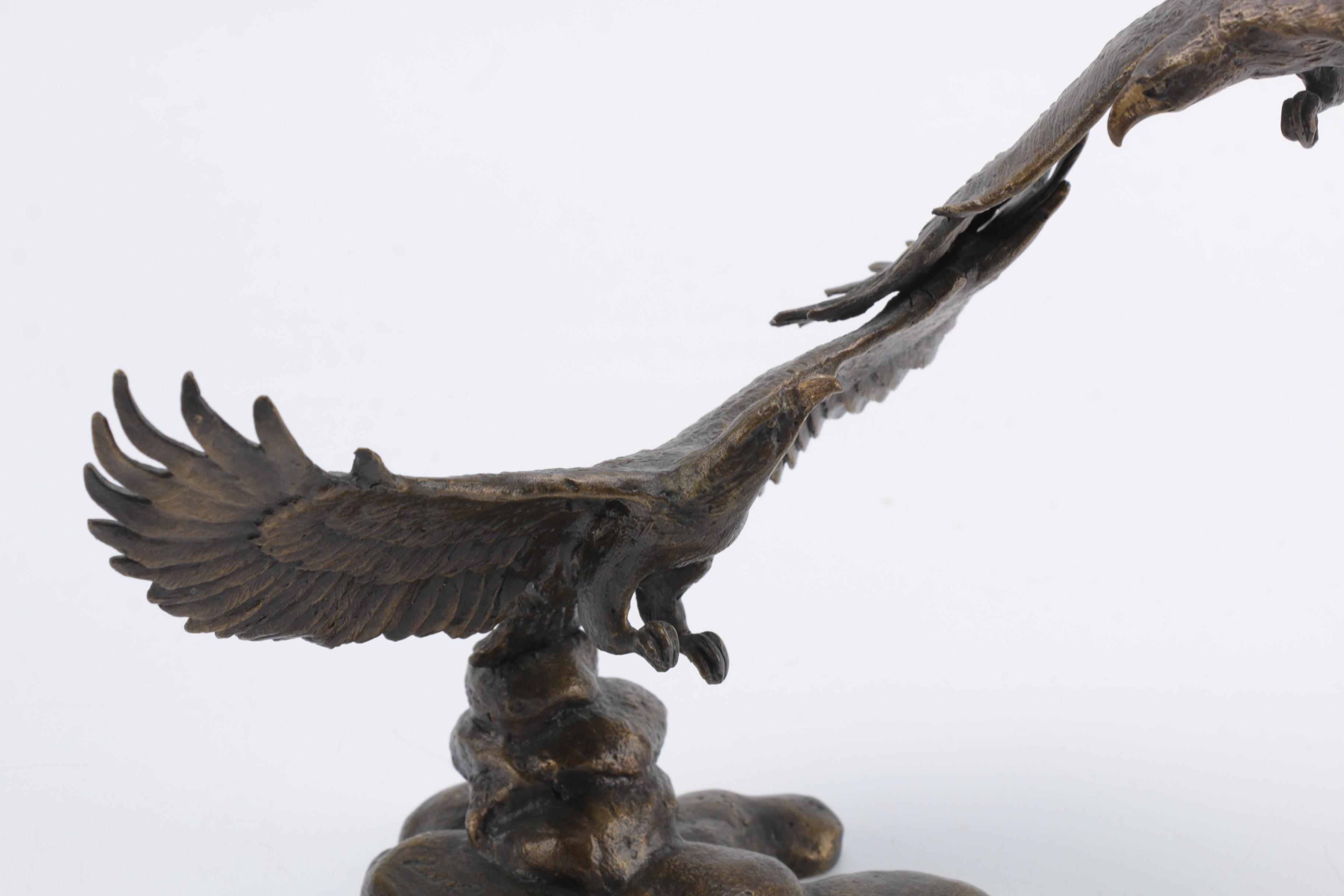 Ronald Van Ruyckevelt Solid Bronze Eagle Figurines