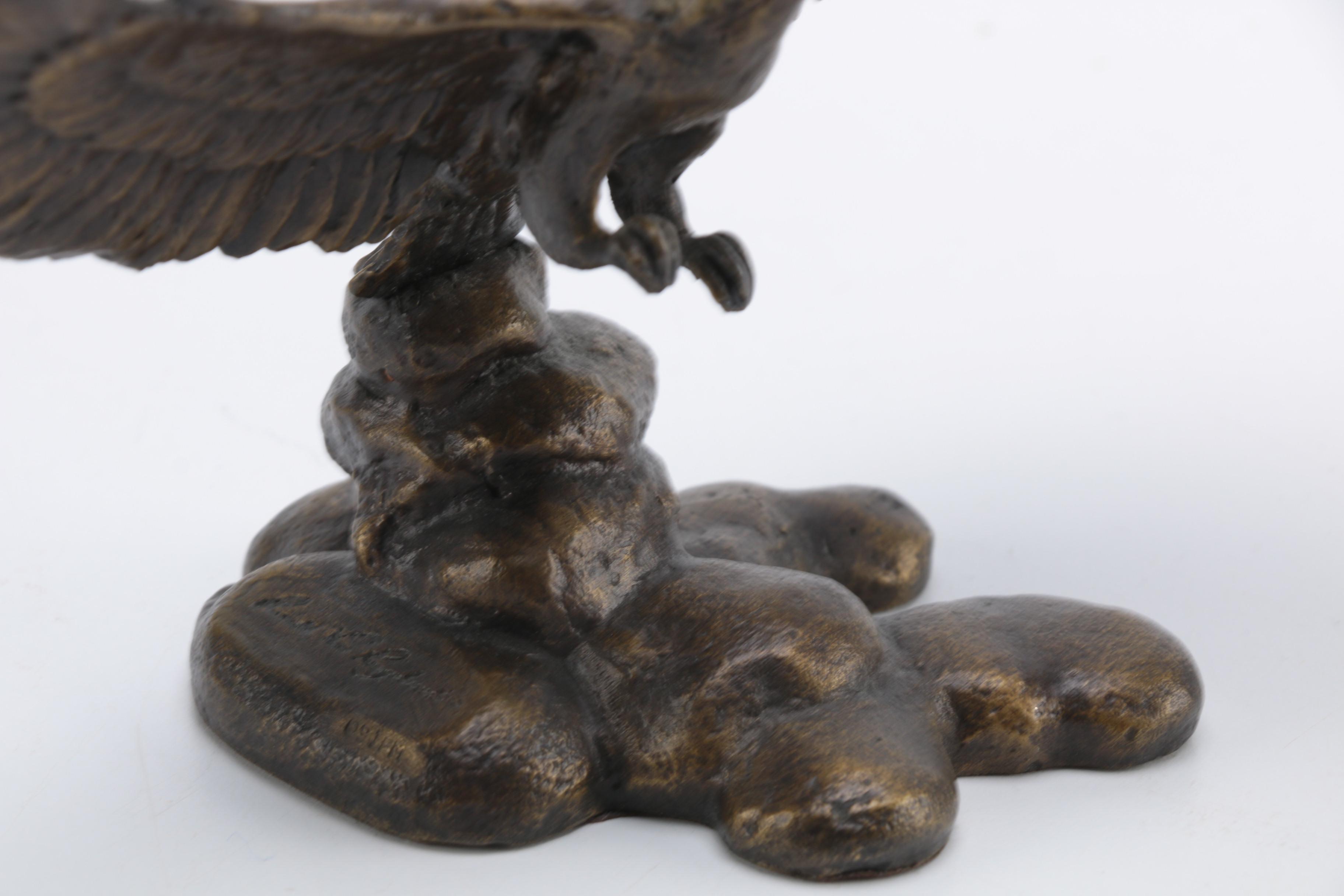 Ronald Van Ruyckevelt Solid Bronze Eagle Figurines