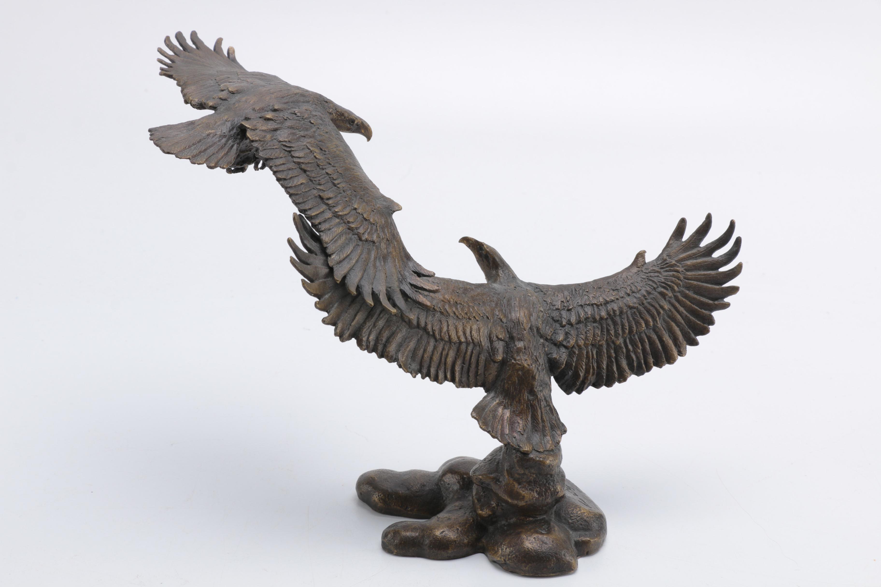 Ronald Van Ruyckevelt Solid Bronze Eagle Figurines