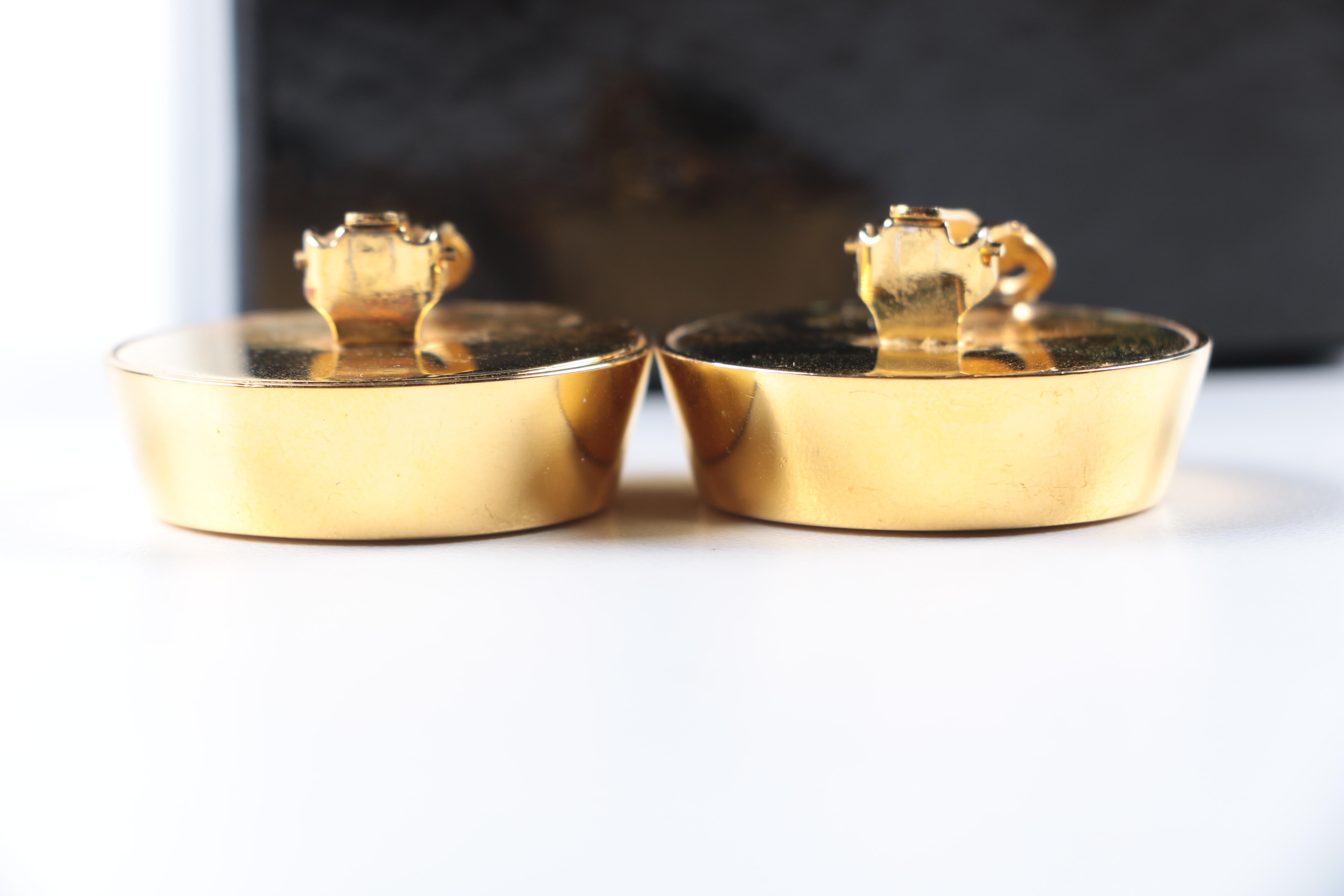 Channel Gold-Tone Earrings