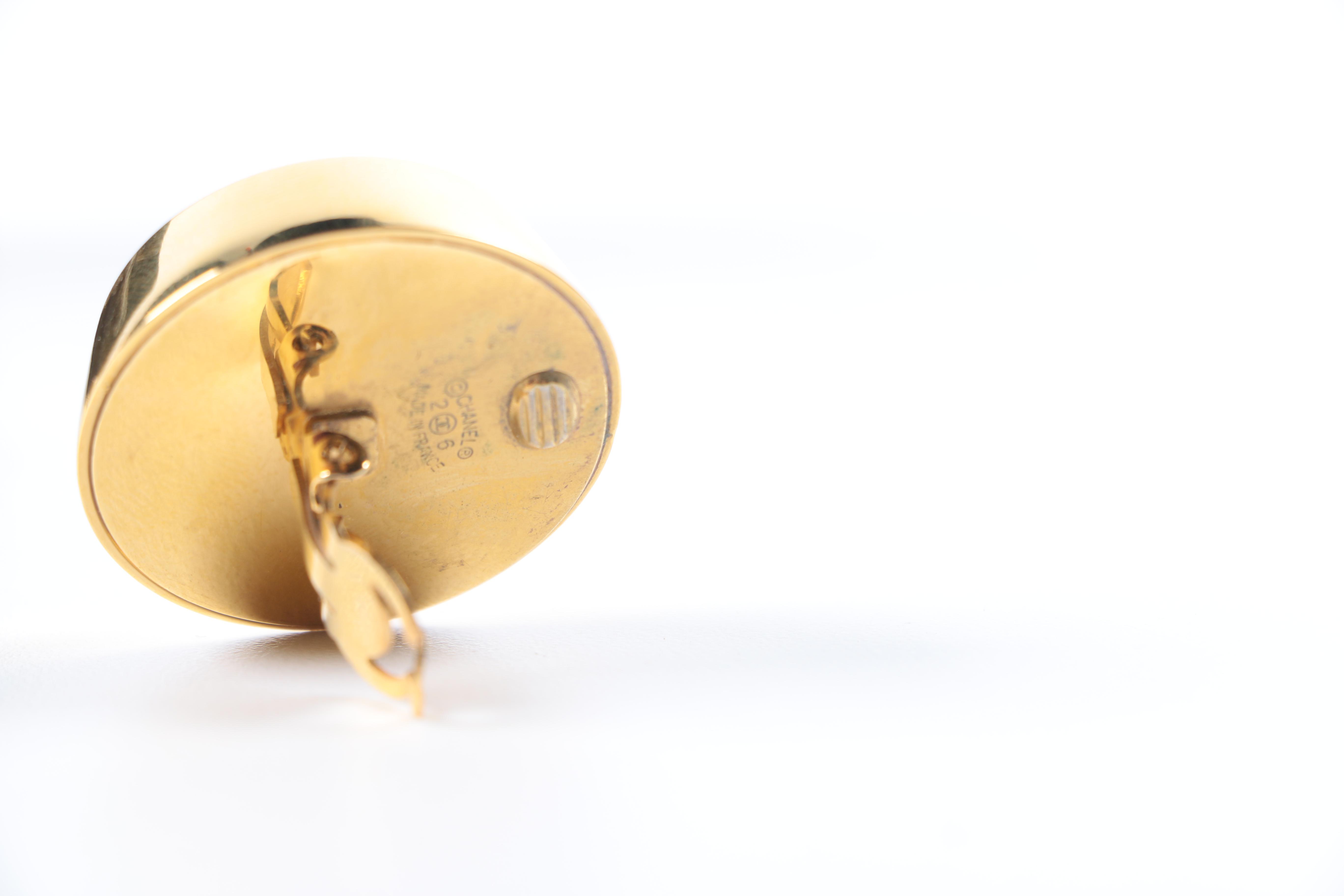 Channel Gold-Tone Earrings