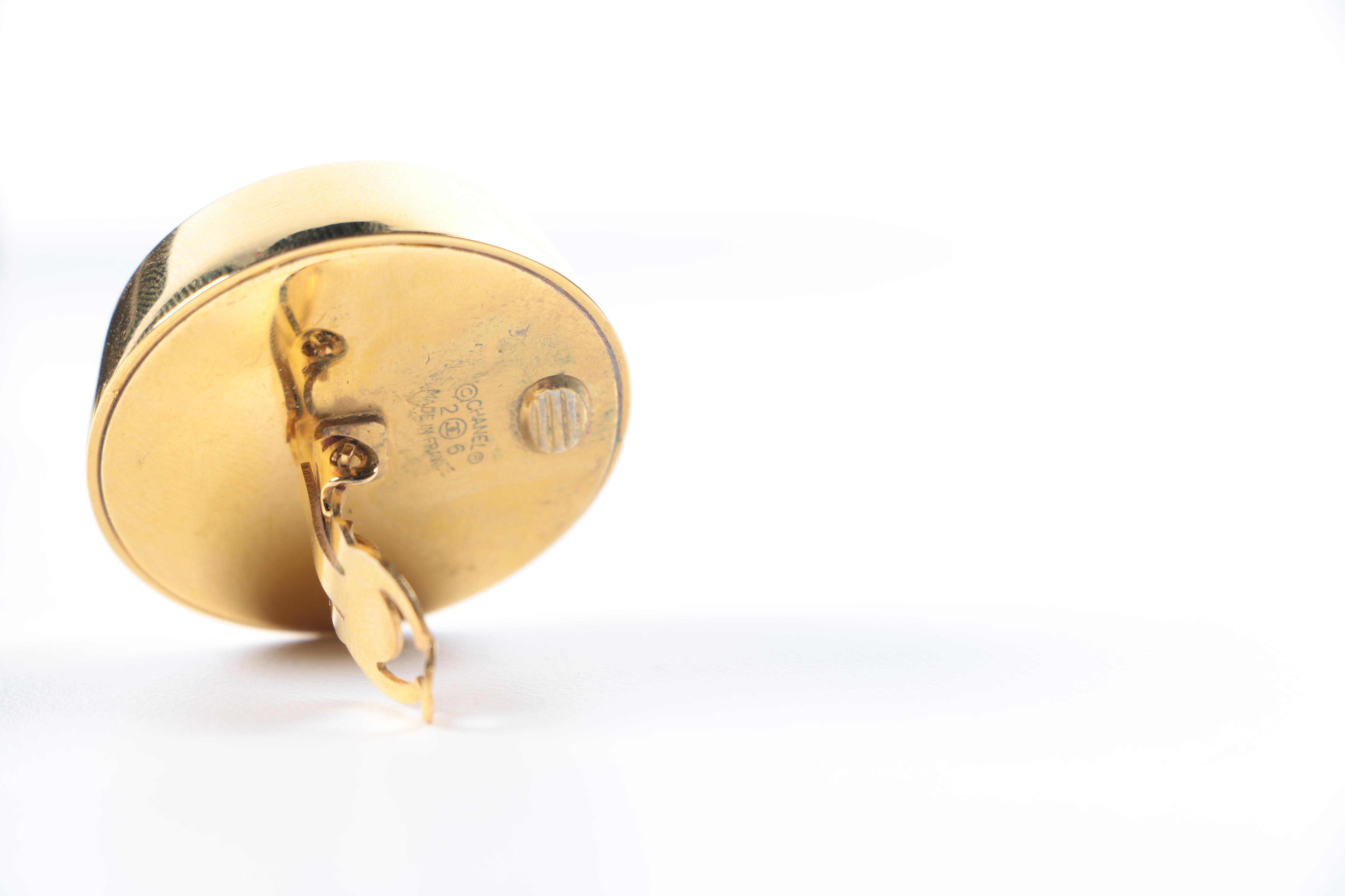 Channel Gold-Tone Earrings