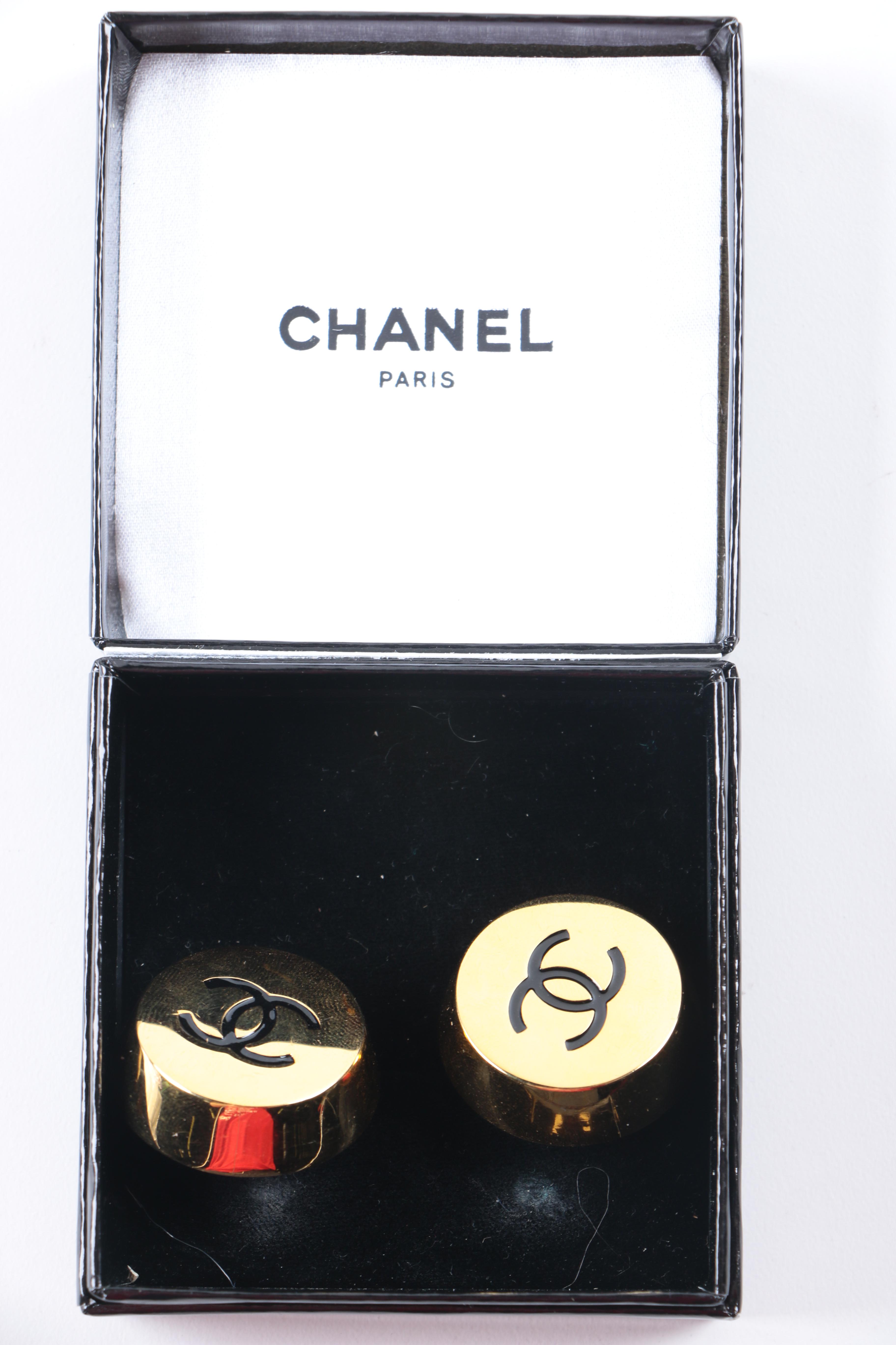 Channel Gold-Tone Earrings