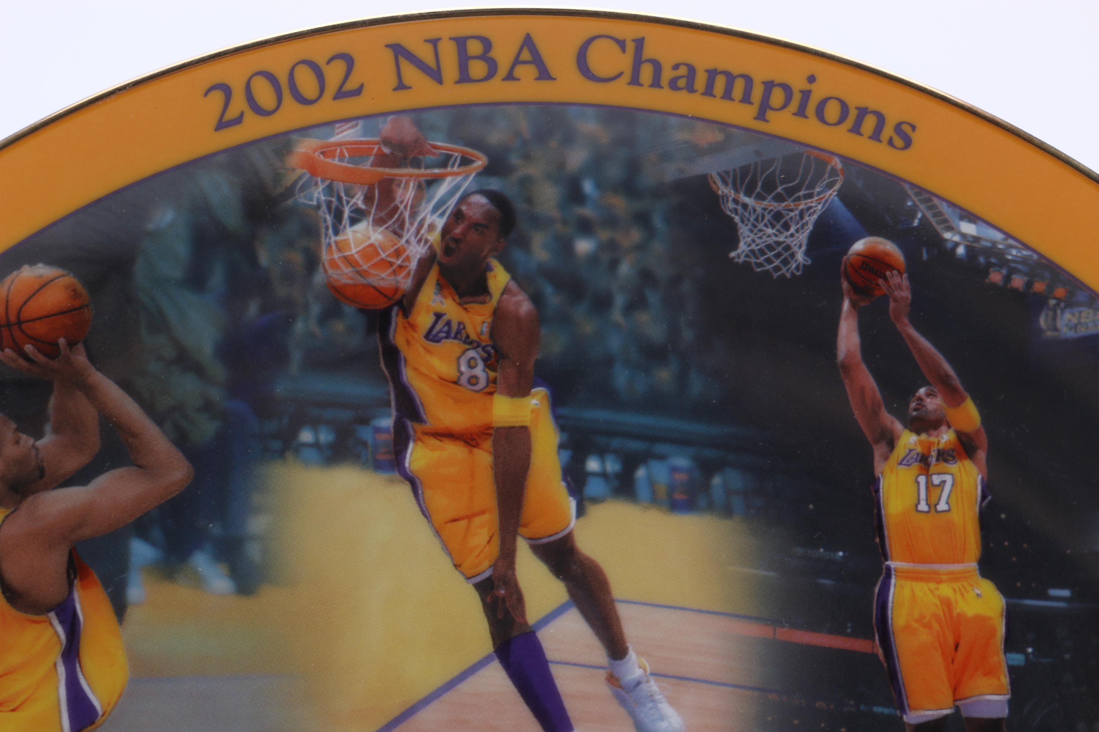 L.A Lakers 2002 NBA Champions Decorative Plate