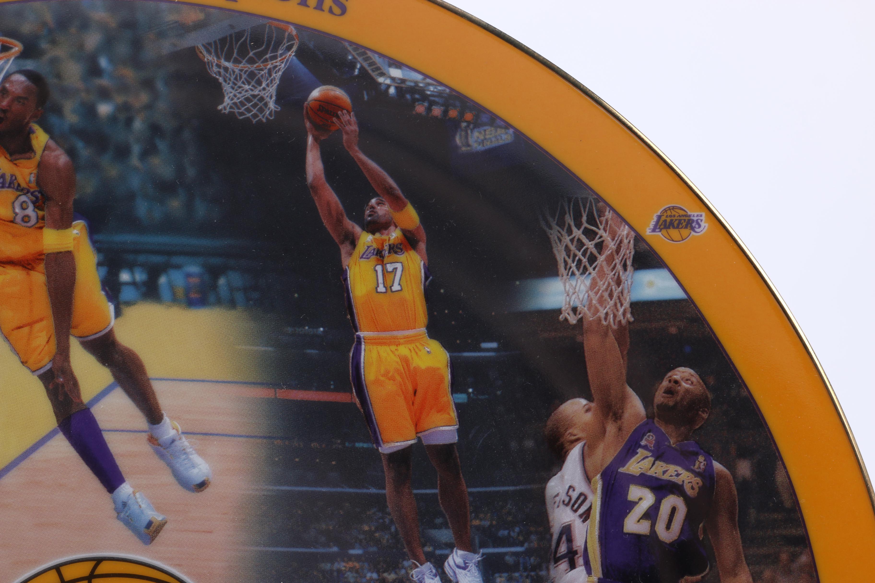 L.A Lakers 2002 NBA Champions Decorative Plate