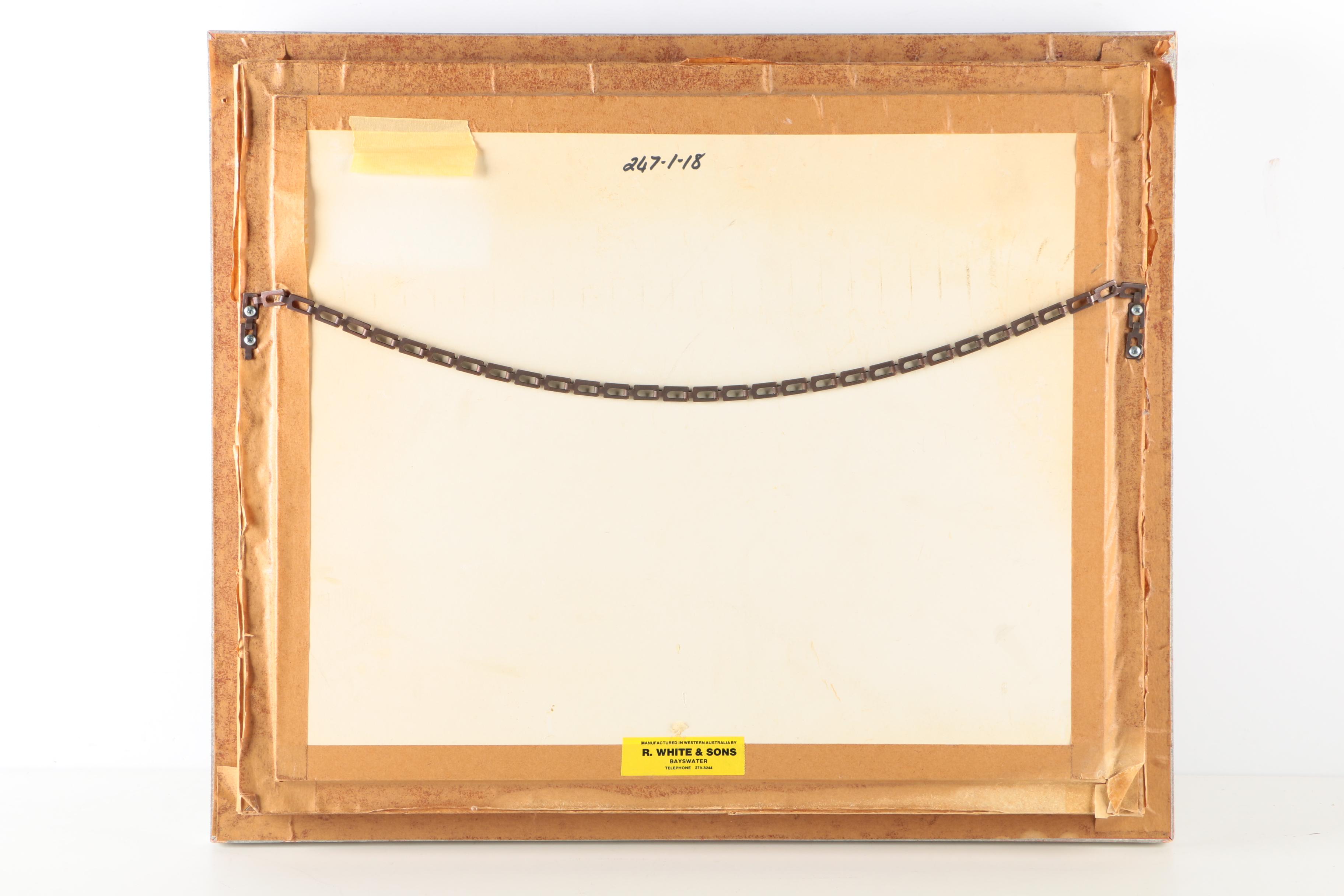 D.J. Brennan Watercolor Painting "Garden Lake, Rottnest (Back of the Lodge)"