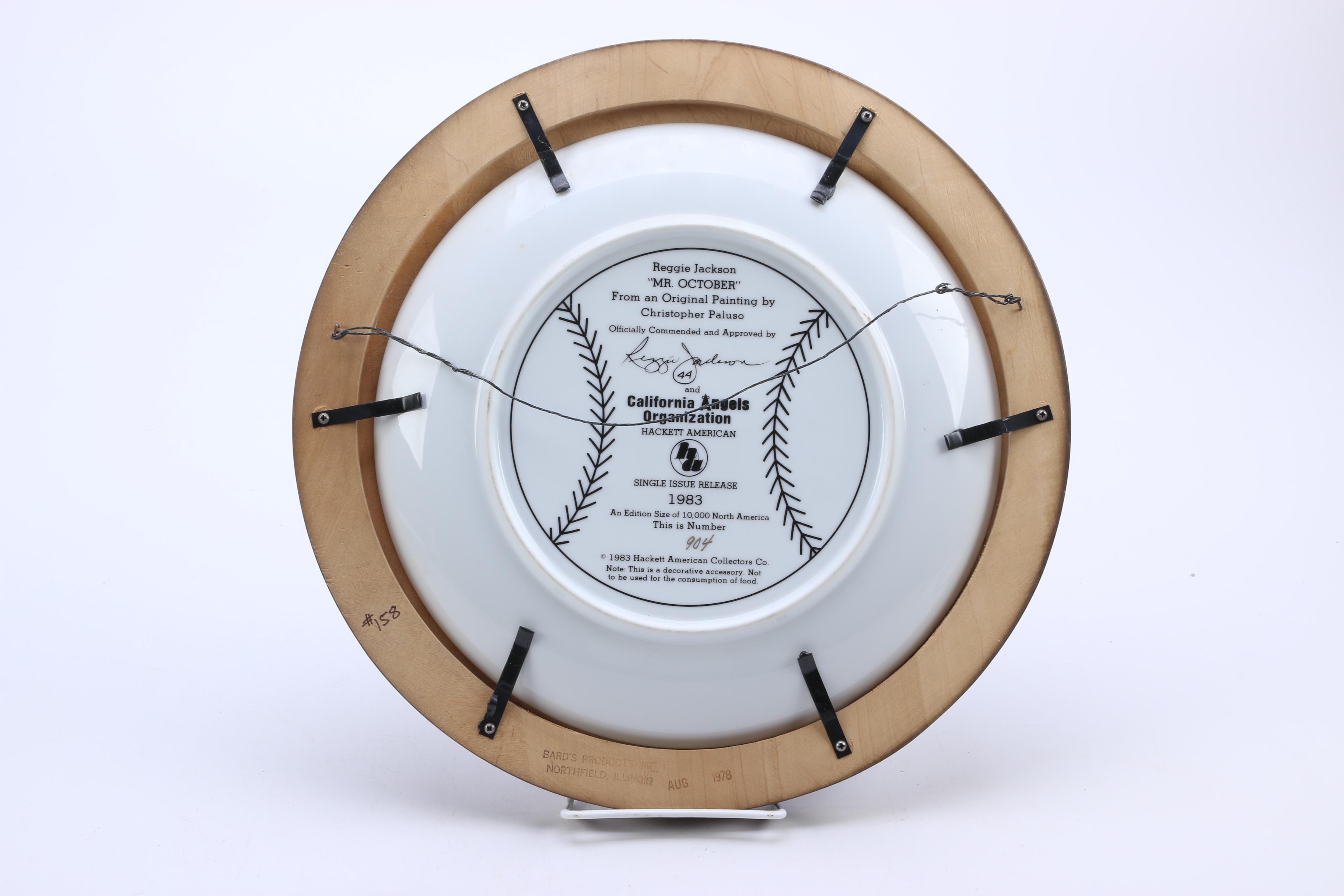 Limited Edition "Reggie Jackson" Plate