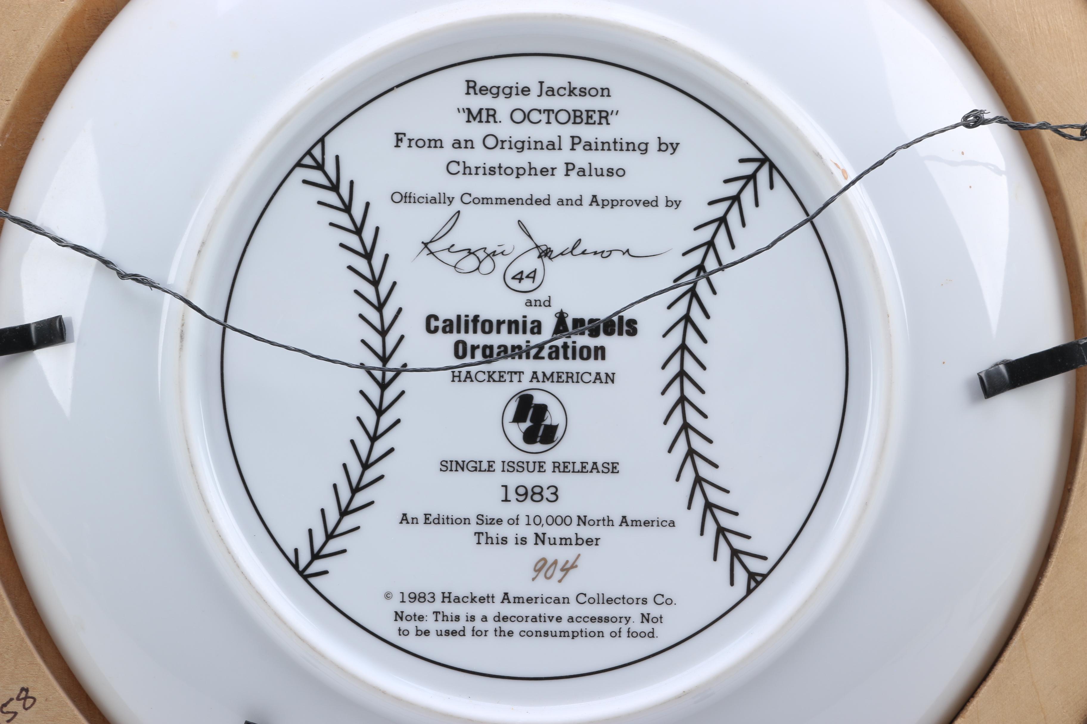 Limited Edition "Reggie Jackson" Plate