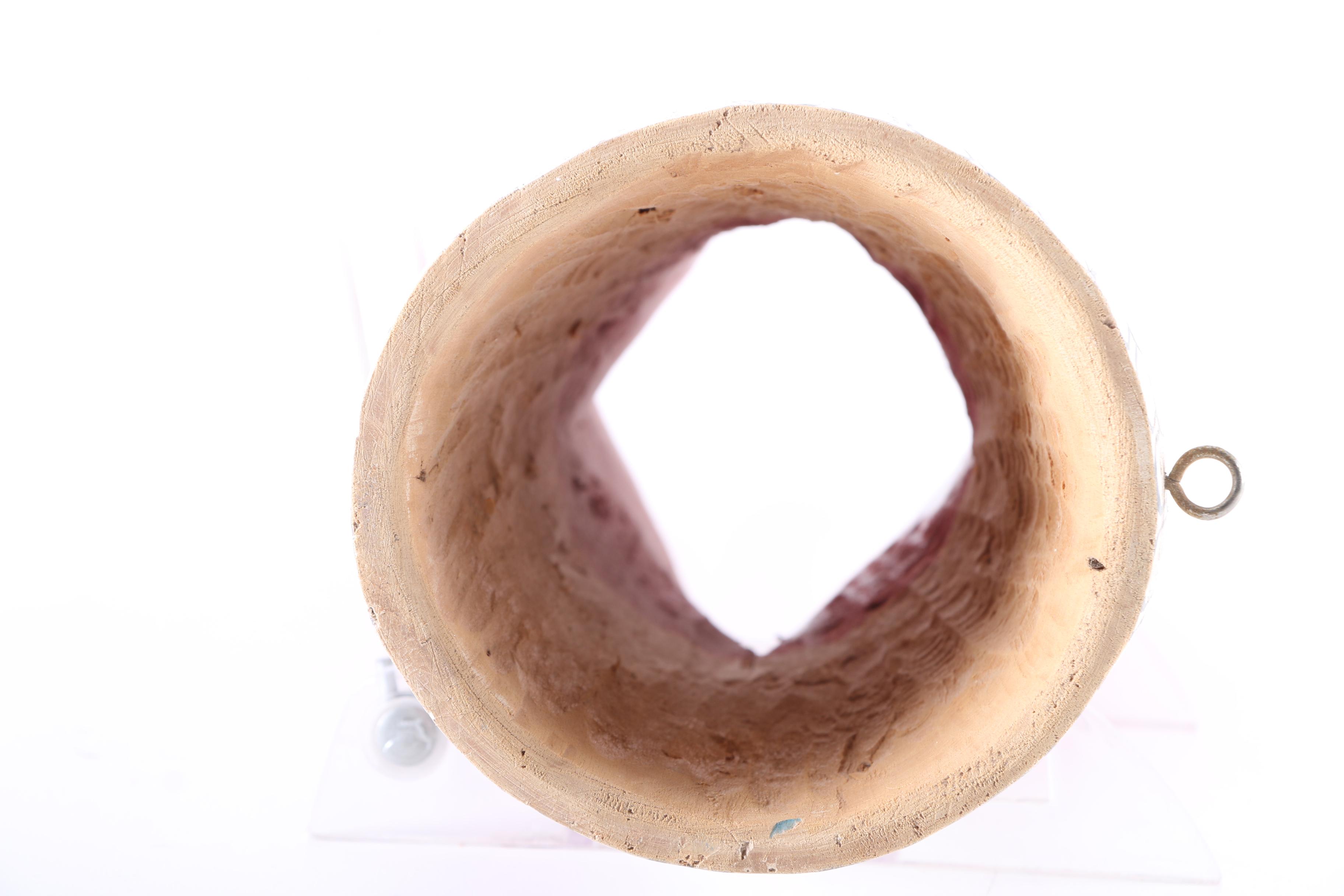 Hand-Painted Wood Carving of a Bird's Head